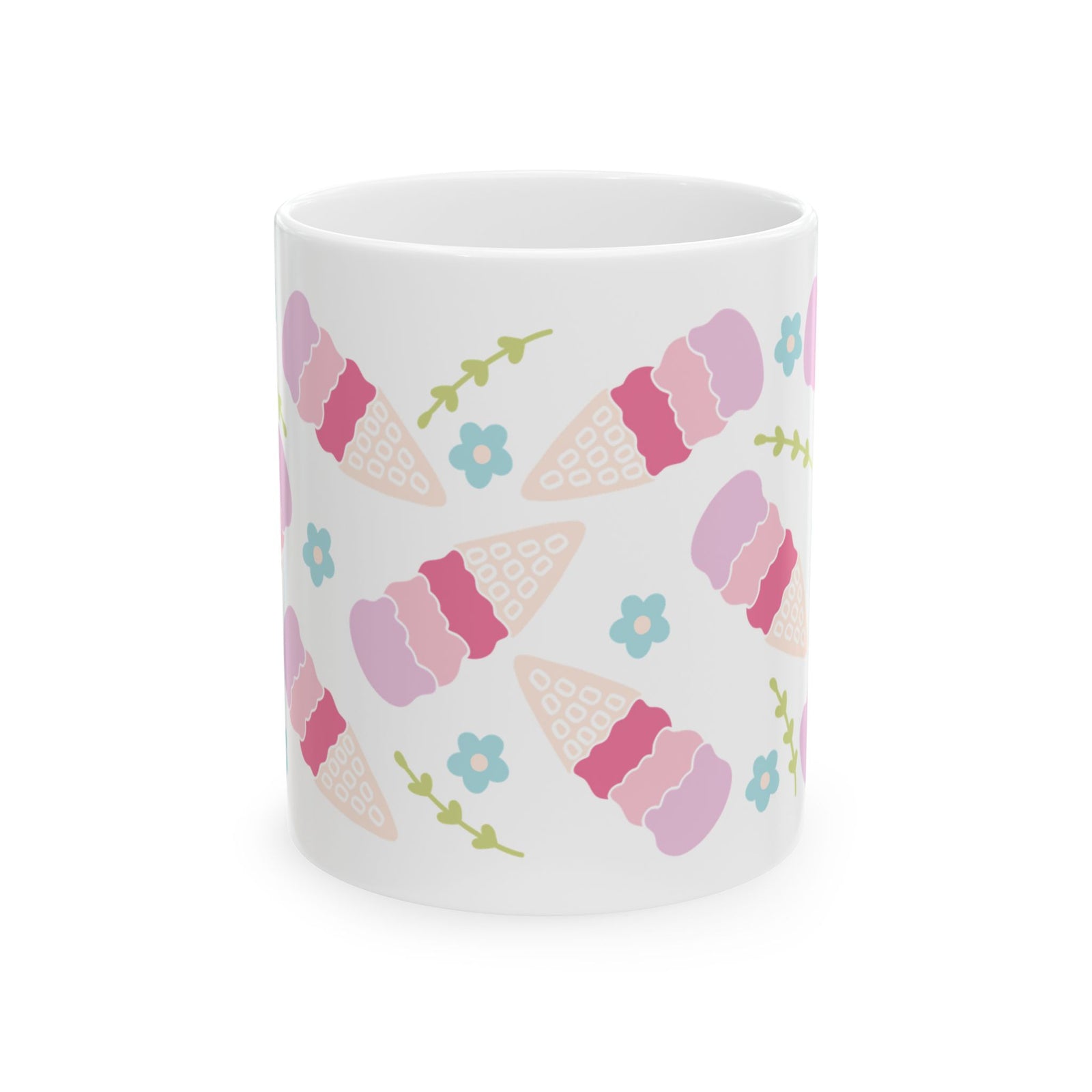 Ice Cream Cones Cute Ceramic Mug Coffee Cup (11oz & 15oz)