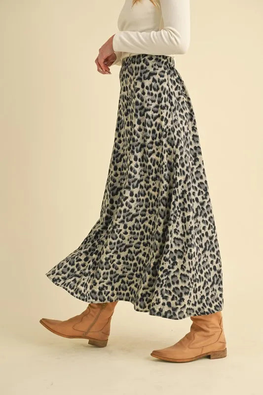 Aemi+Co Leopard Midi Skirt - Sydney So Sweet