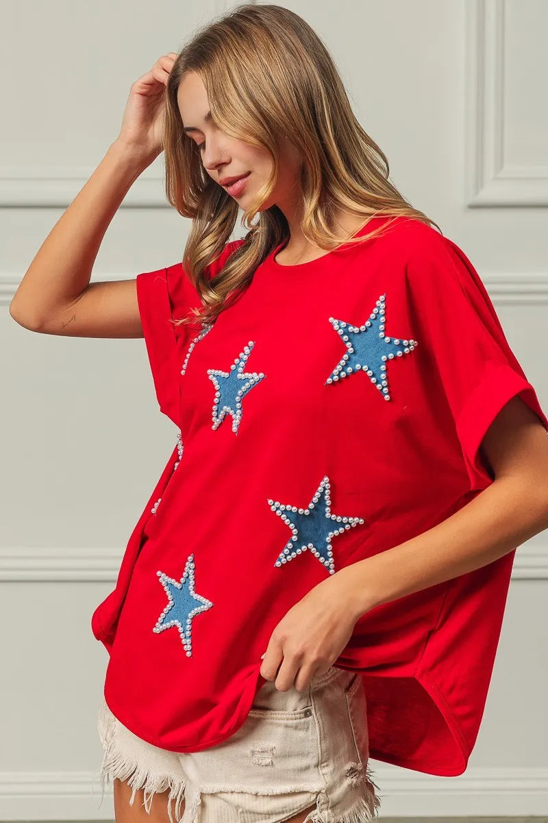 BiBi Fourth Of July Terry T-Shirt - Sydney So Sweet