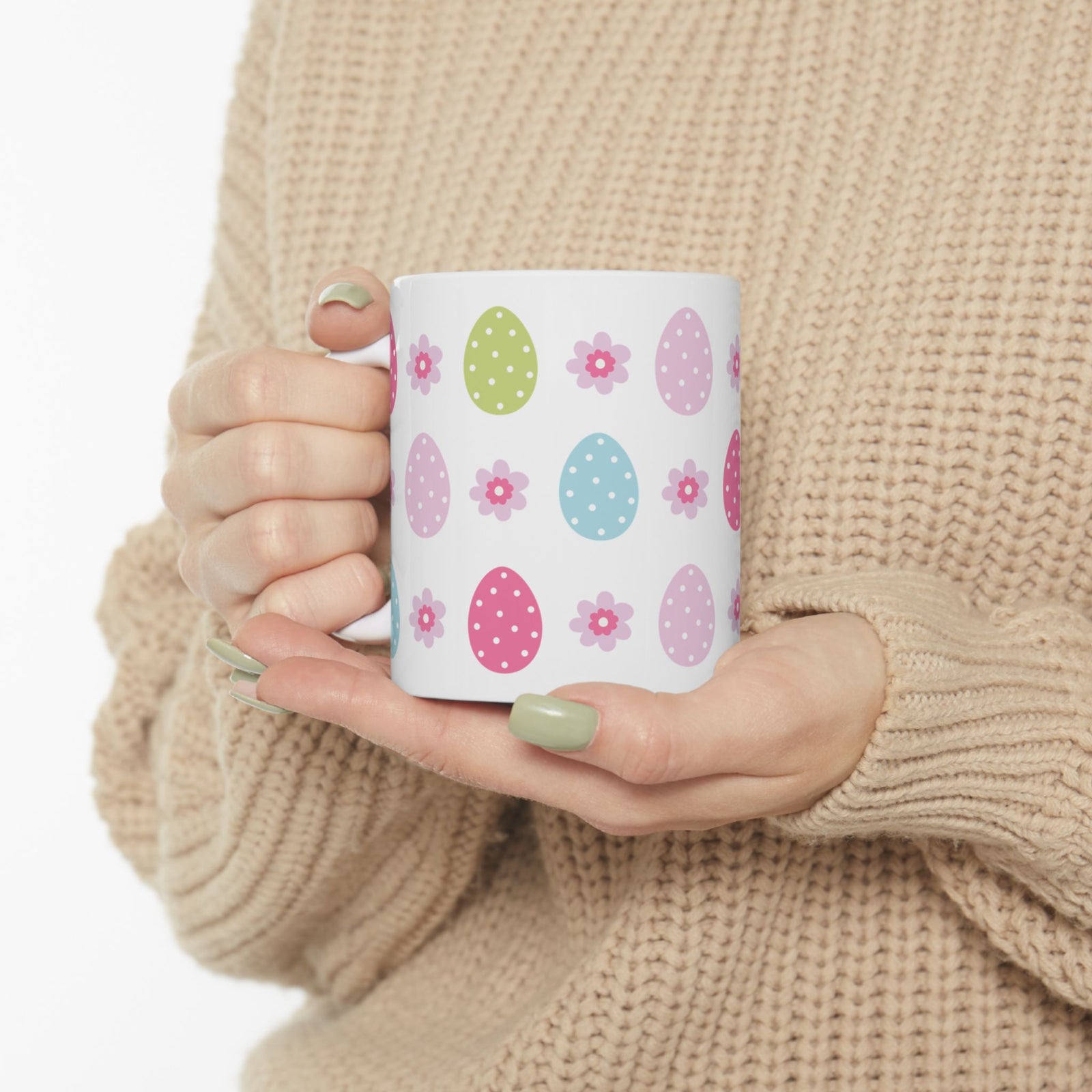 Retro Easter Egg Cute Ceramic Mug Coffee Cup (11oz & 15oz)