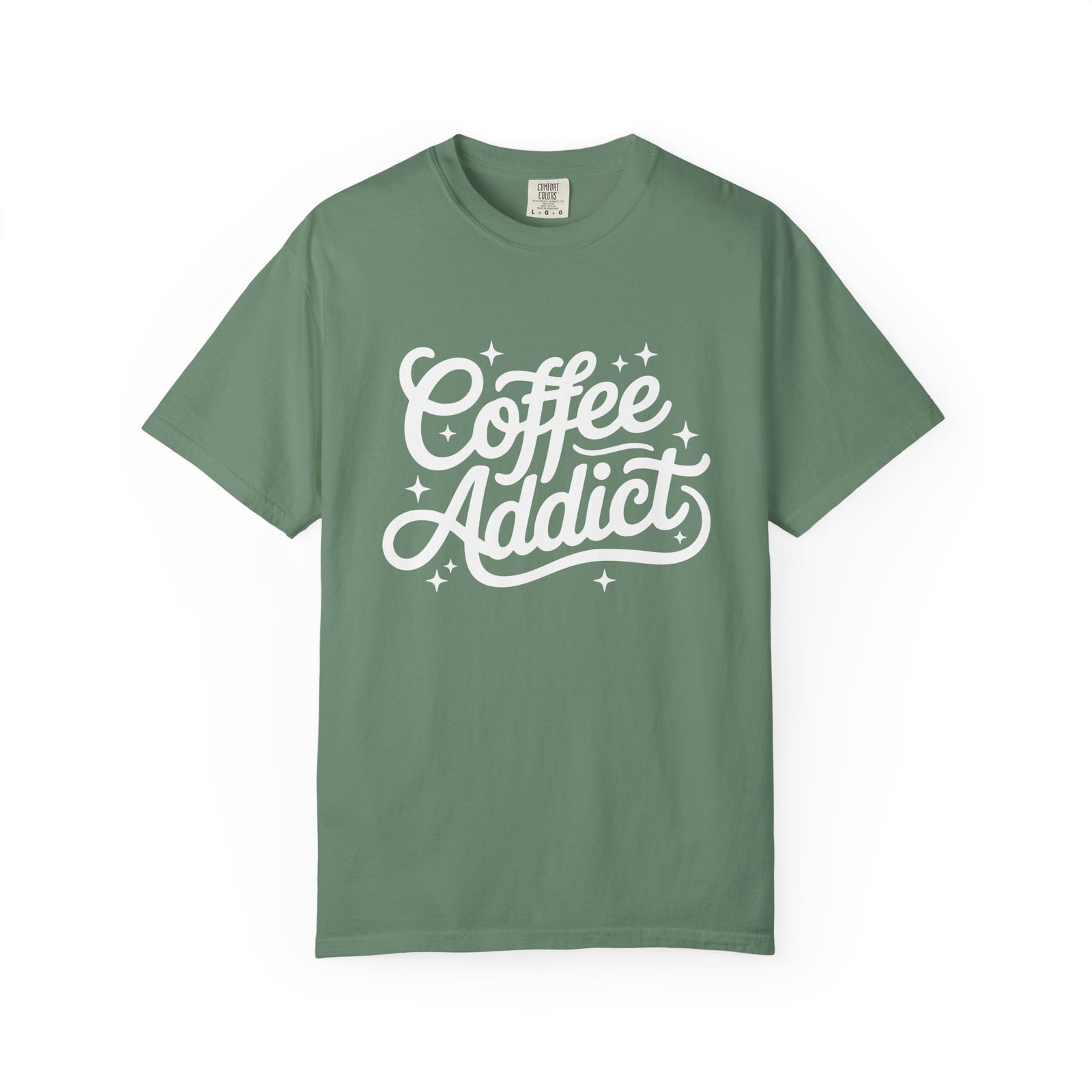 Coffee Addict T-Shirt Retro Script Graphic Tee for Coffee Lovers