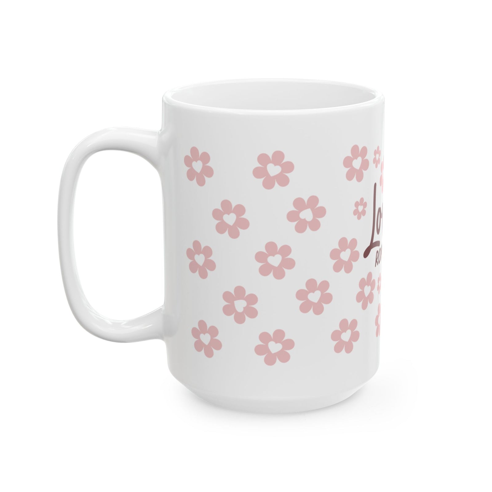 Loved Romans 5:8 Ceramic Mug — Floral Christian Inspirational Coffee Cup - Sydney So Sweet