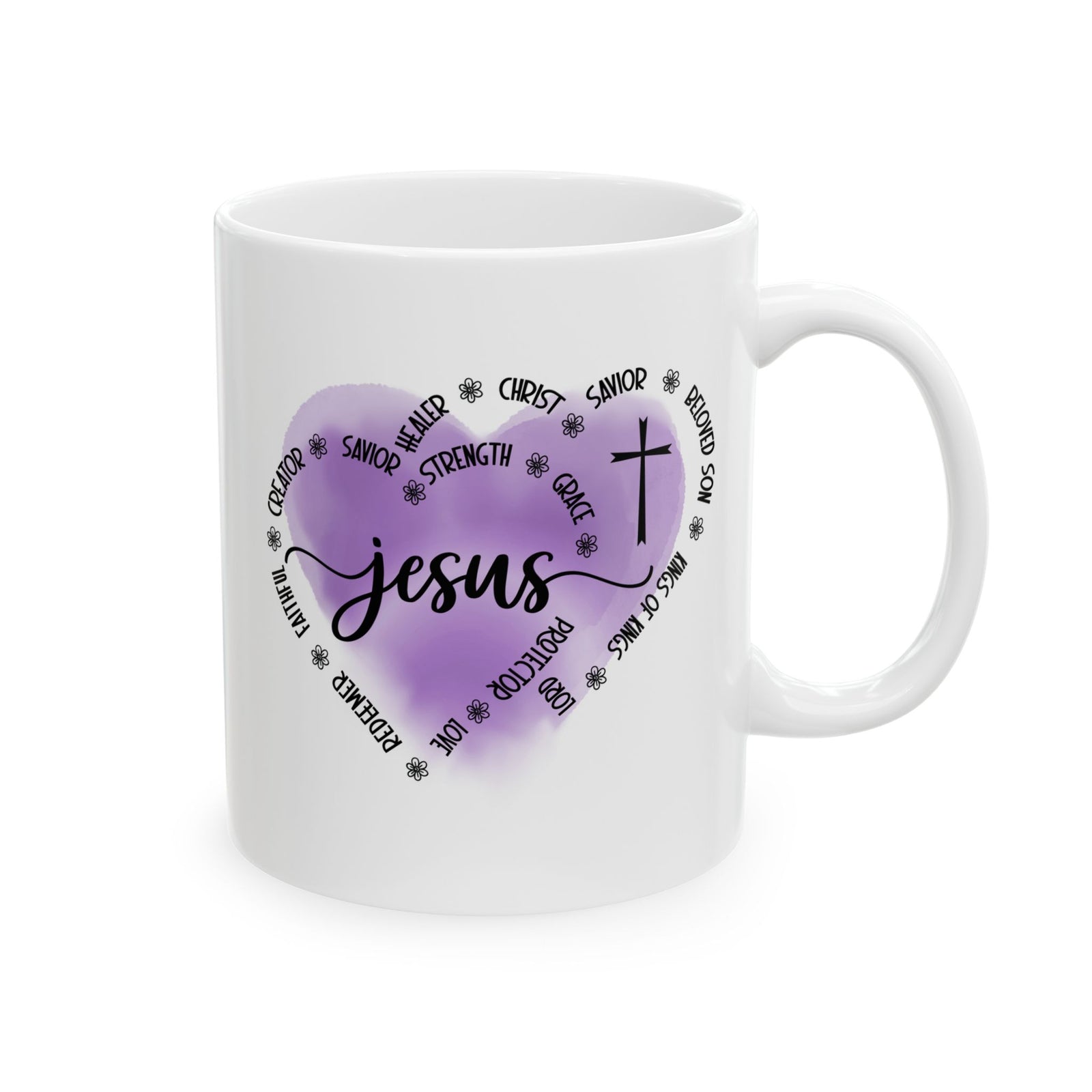 Jesus King of Kings - Christian Cross Coffee Cup (11oz & 15oz) - Sydney So Sweet