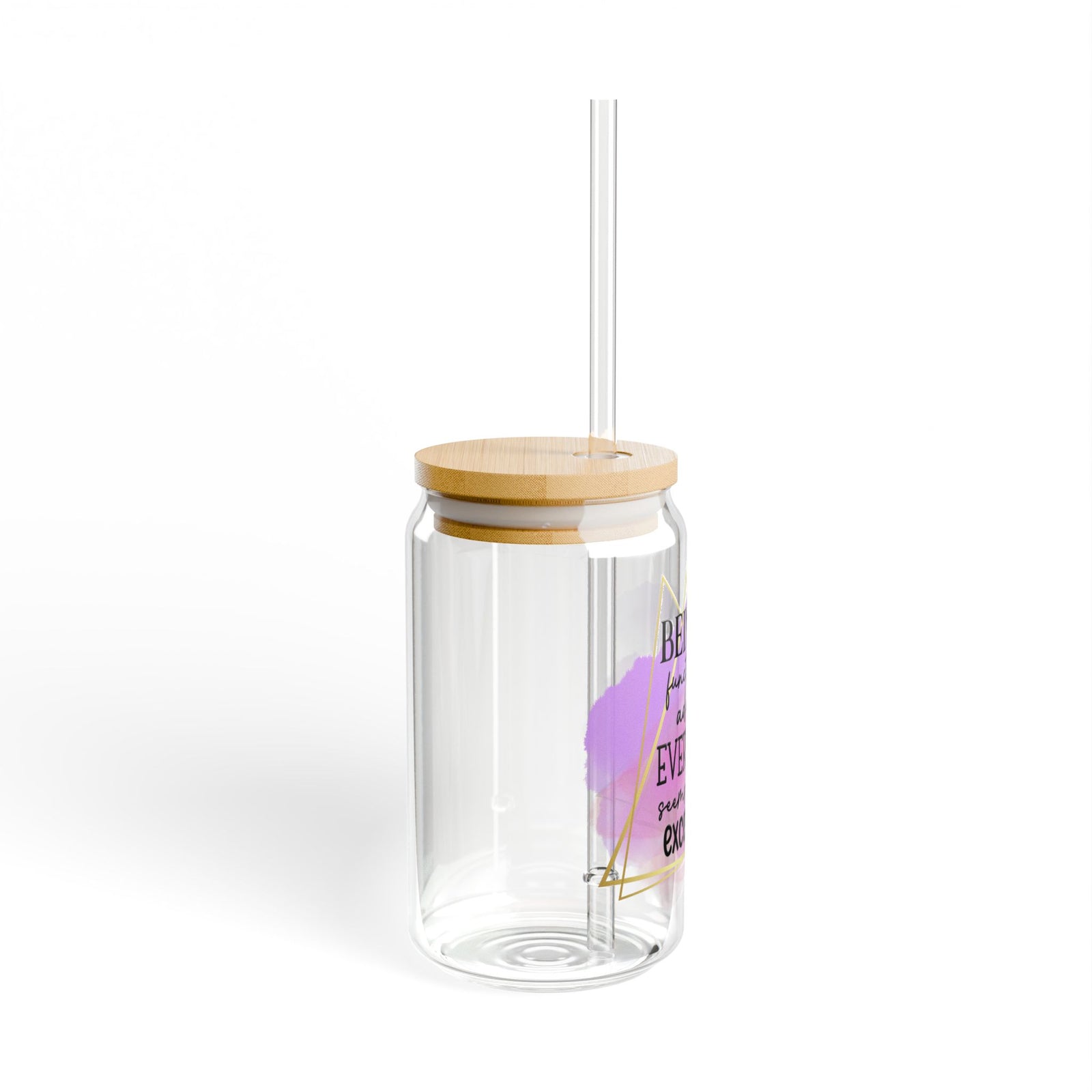 Being a Functional Adult is Excessive Inspirational Tumbler Sipper Glass 16oz — Reusable Drink Jar with Lid & Straw - Sydney So Sweet