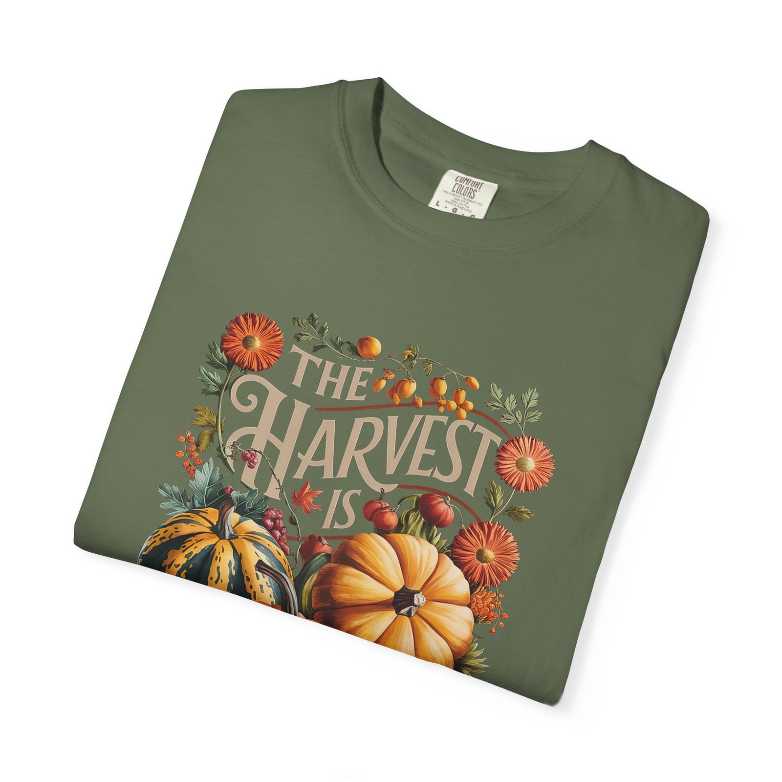 The Harvest is Plentiful T-Shirt Fall Pumpkin Harvest Christian Tee
