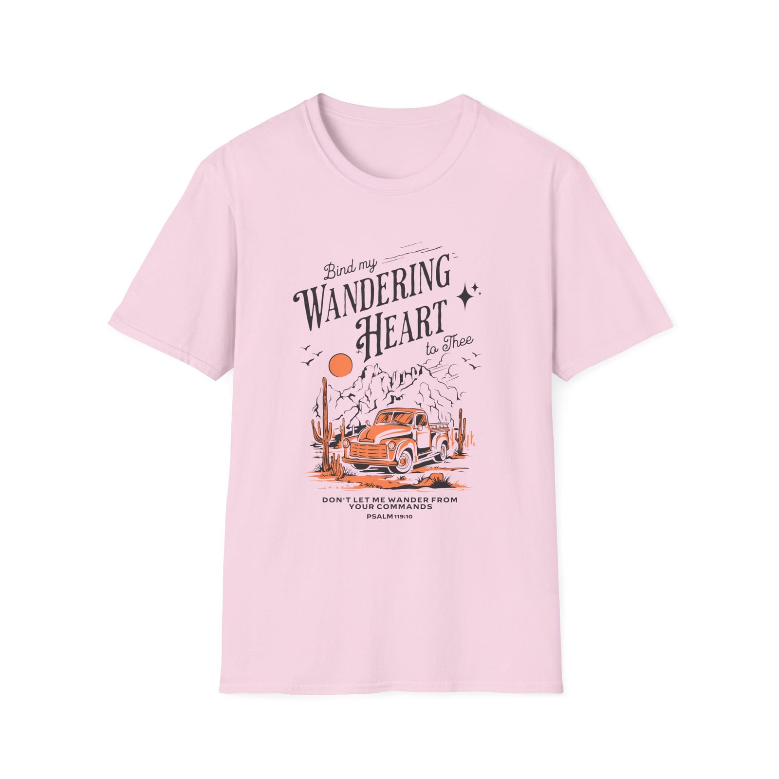 Bind My Wandering Heart To Thee Graphic T-Shirt Vintage Road Trip Christian Tee