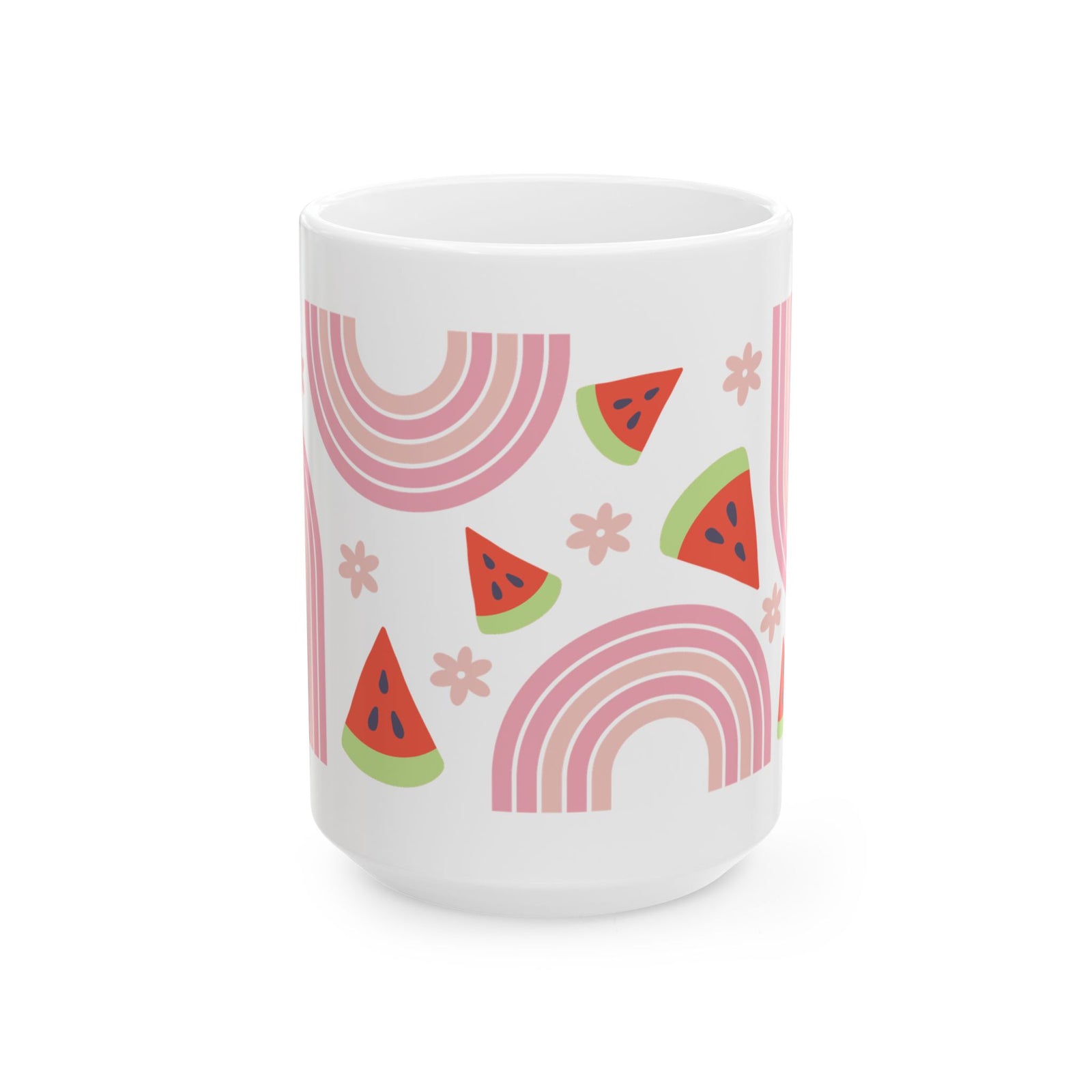 Watermelon Rainbow Cute Ceramic Mug Coffee Cup (11oz & 15oz)