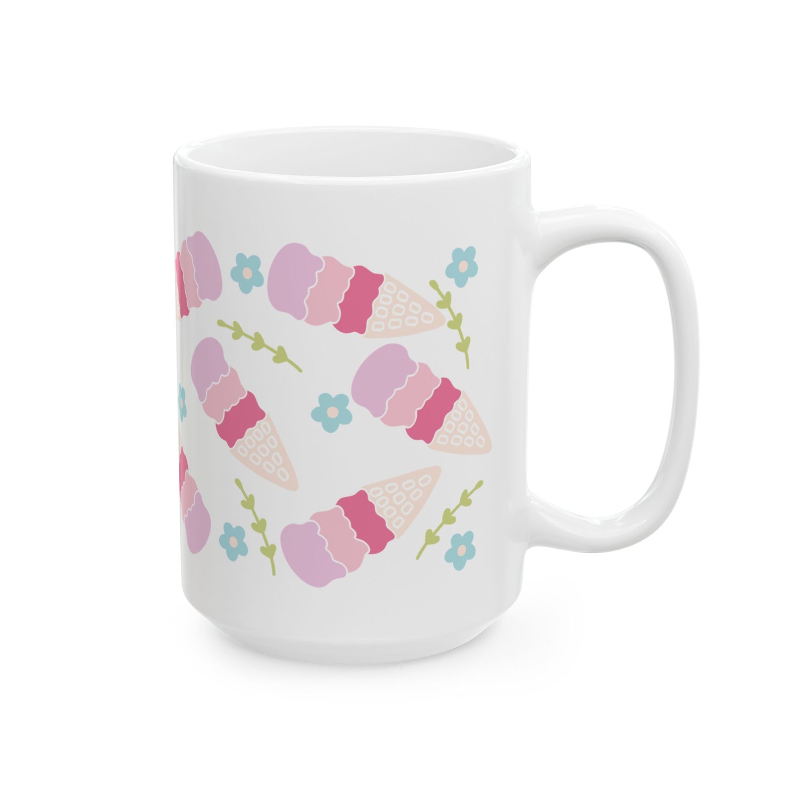 Ice Cream Cones Cute Ceramic Mug Coffee Cup (11oz & 15oz)