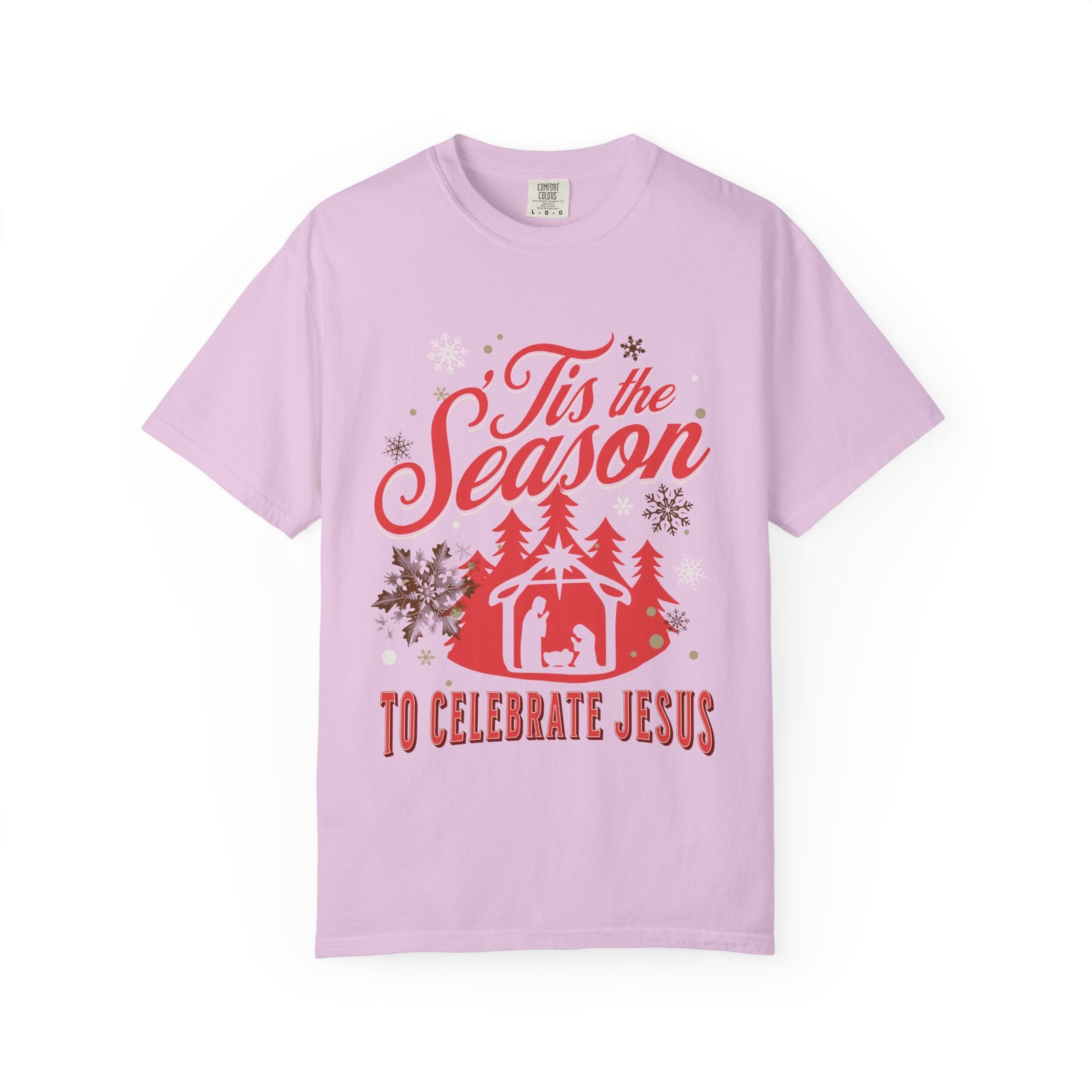 Tis the Season to Celebrate Jesus Christmas T-Shirt Christian Graphic Tee