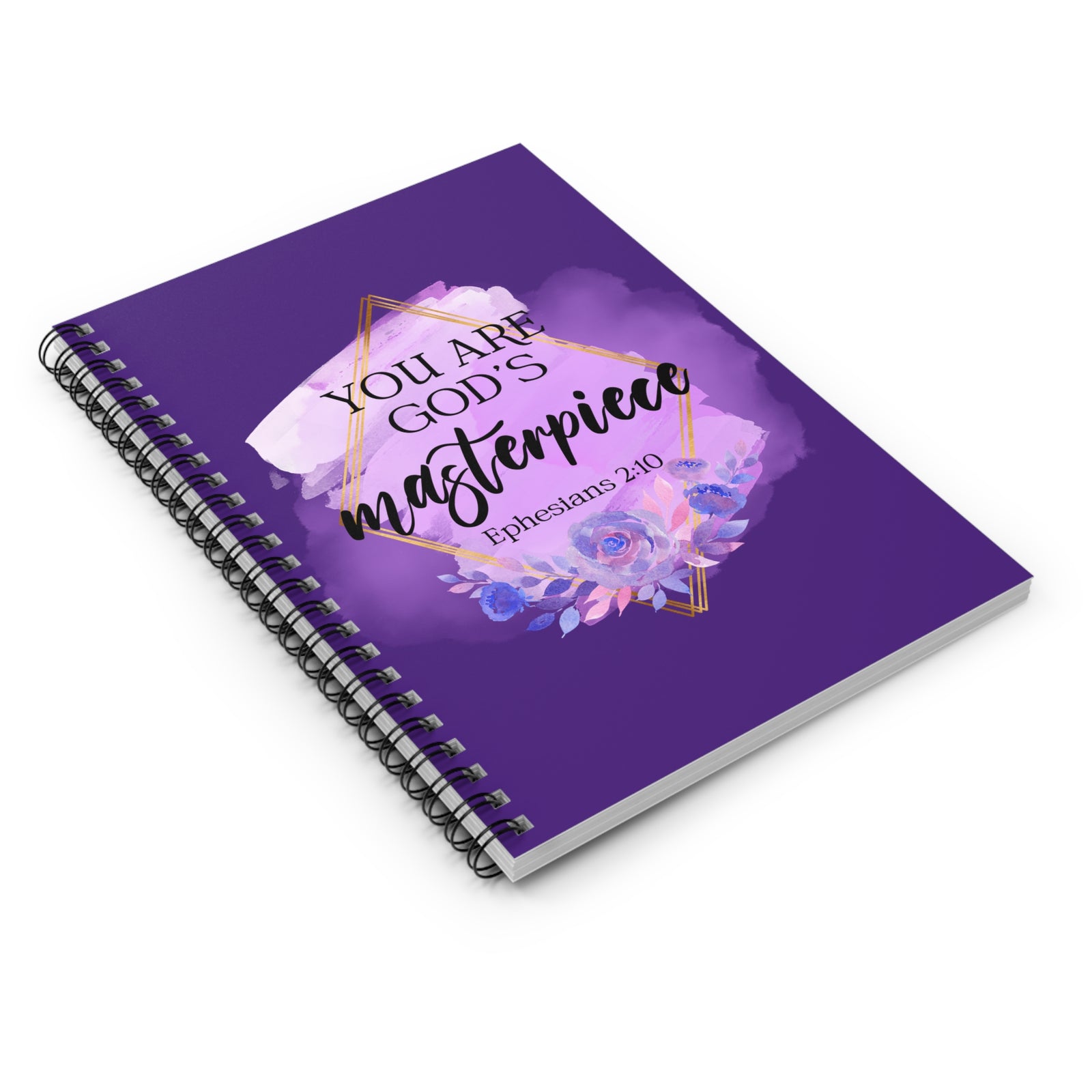 You Are God's Masterpiece Spiral Ruled Notebook Christian Journal
