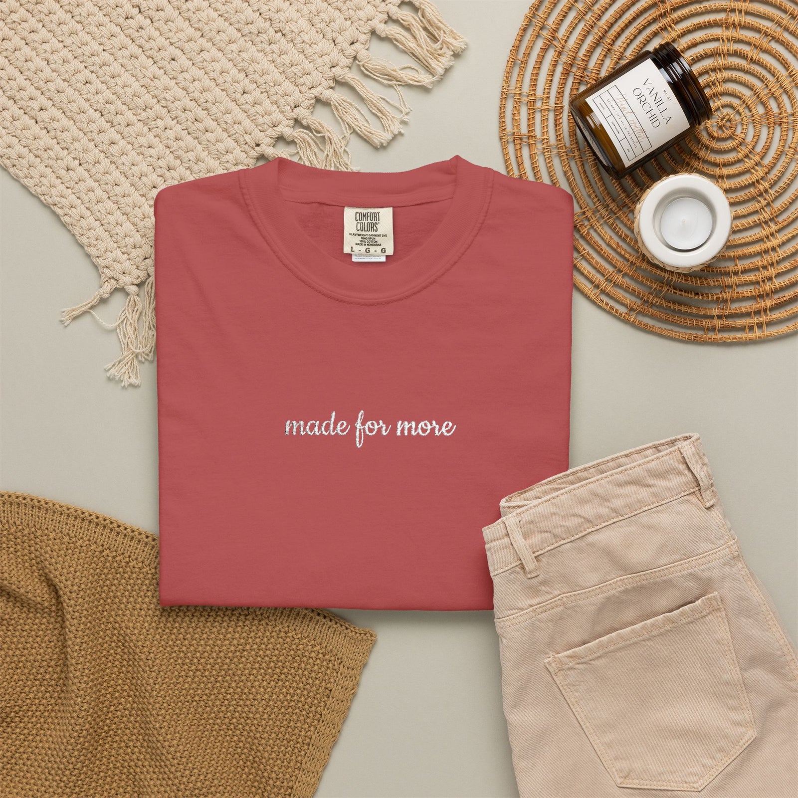 One More Chapter Embroidered Script Tee Book Lover T-Shirt