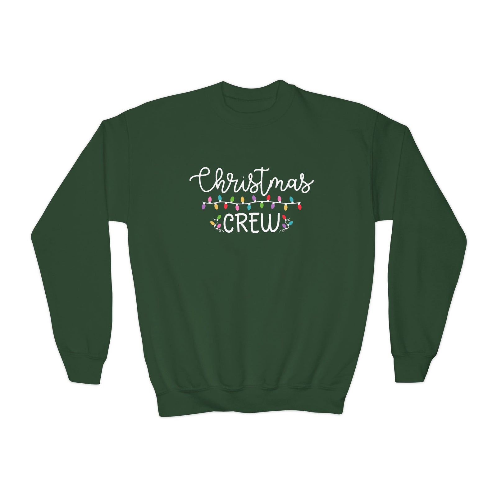 Christmas Crew Heavy Blend Kids' Crewneck Graphic Holiday Lights Sweatshirt - Sydney So Sweet