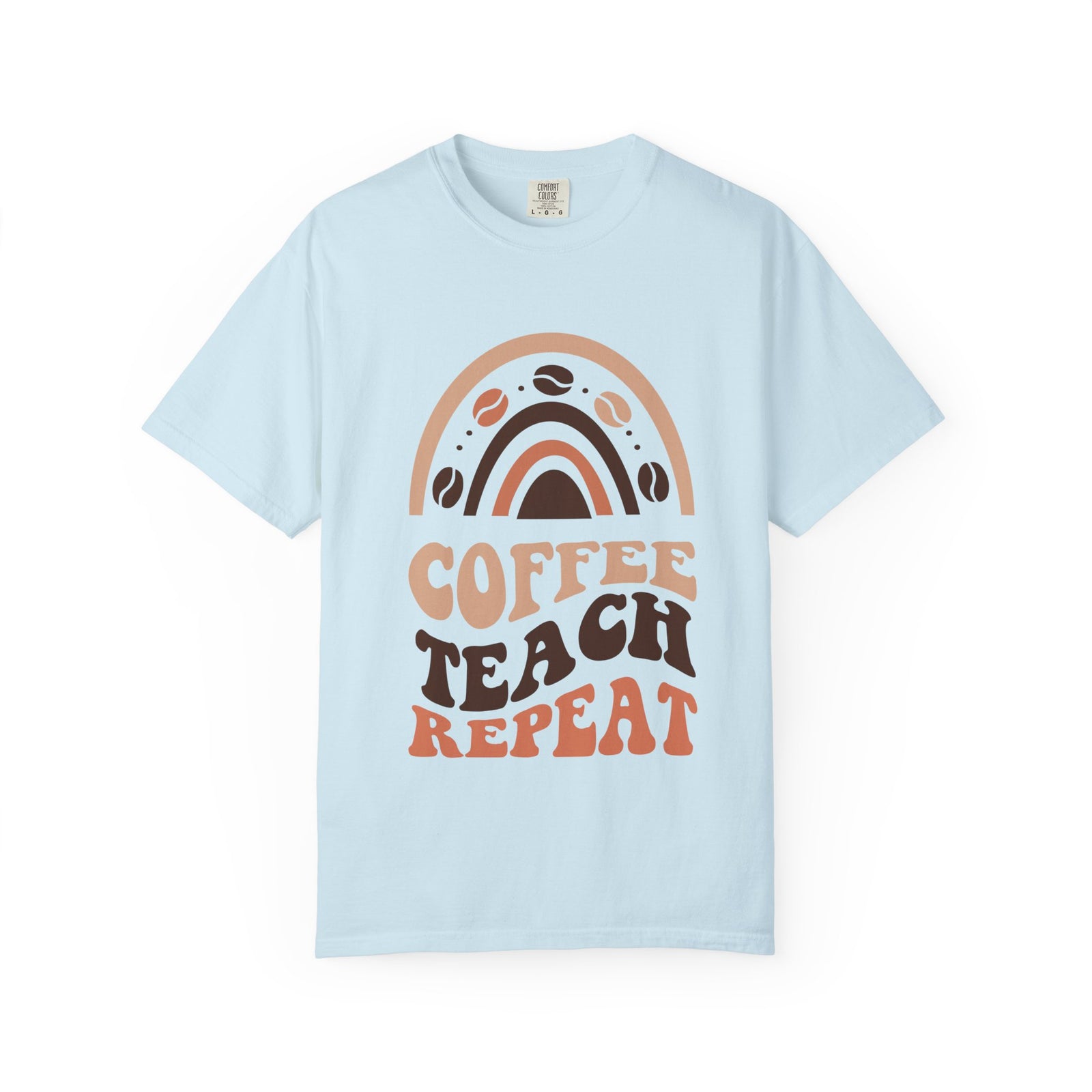 Coffee Teach Repeat Teacher Graphic T-Shirt Unisex Tee
