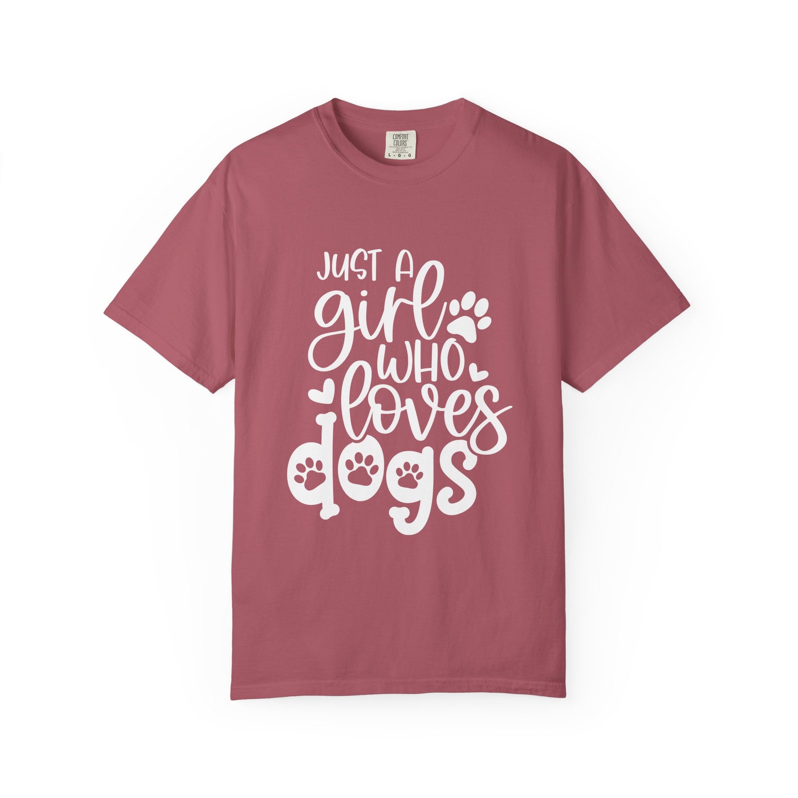 Just a Girl Who Loves Dogs T-Shirt Cute Dog Mom Graphic Tee