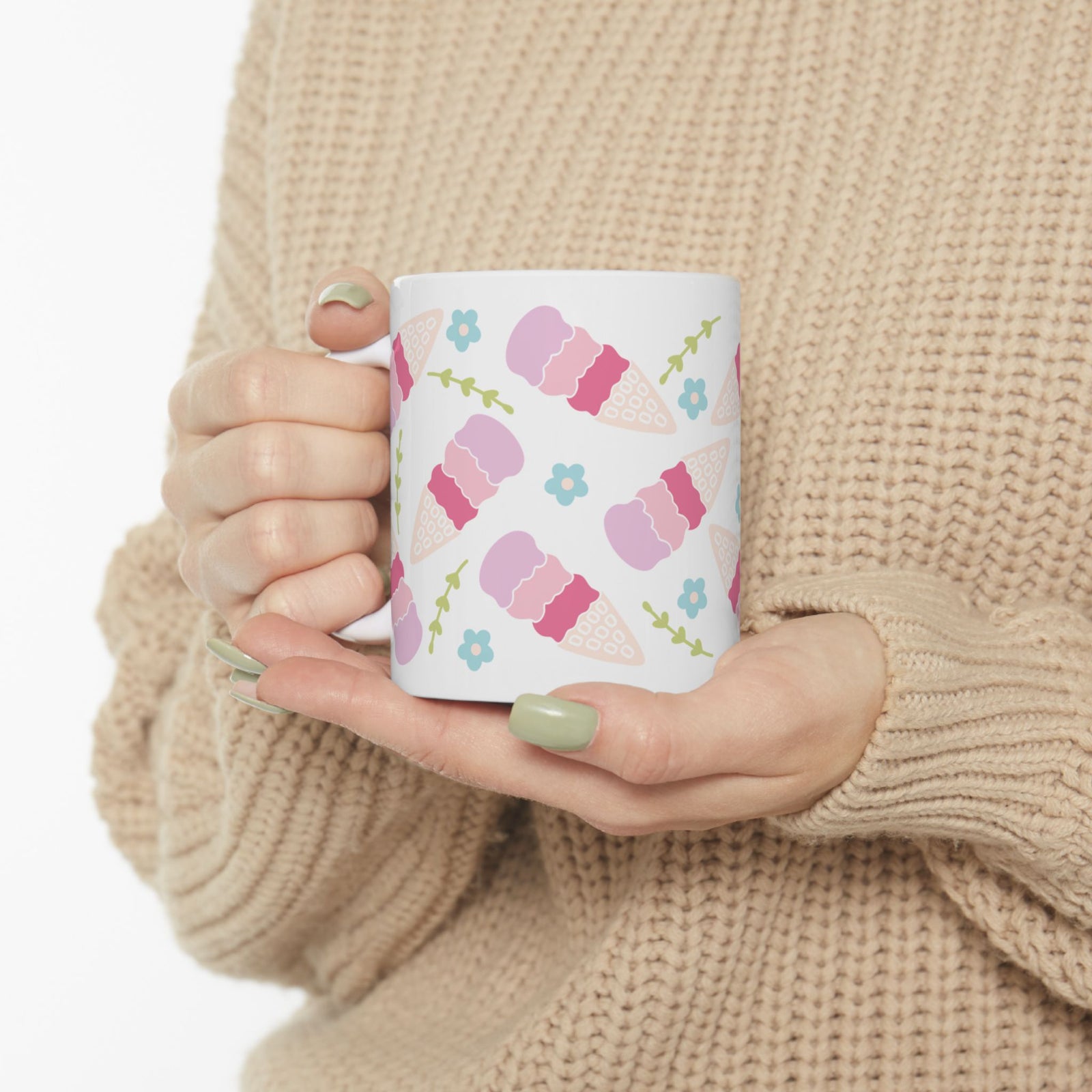 Ice Cream Cones Cute Ceramic Mug Coffee Cup (11oz & 15oz)