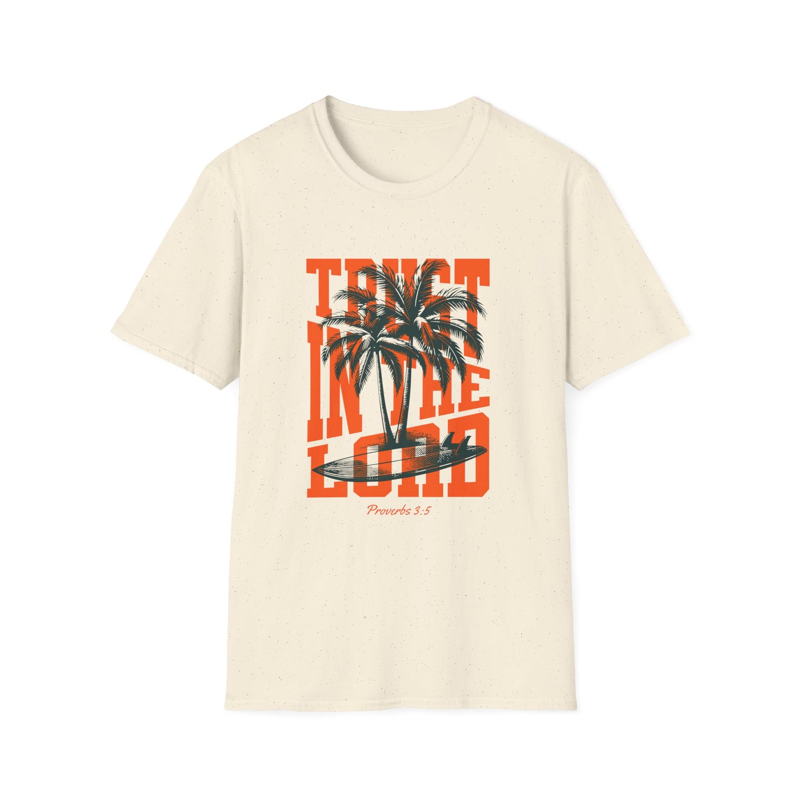 Trust in the Lord Palm Trees T-Shirt Summer Christian Faith Tee