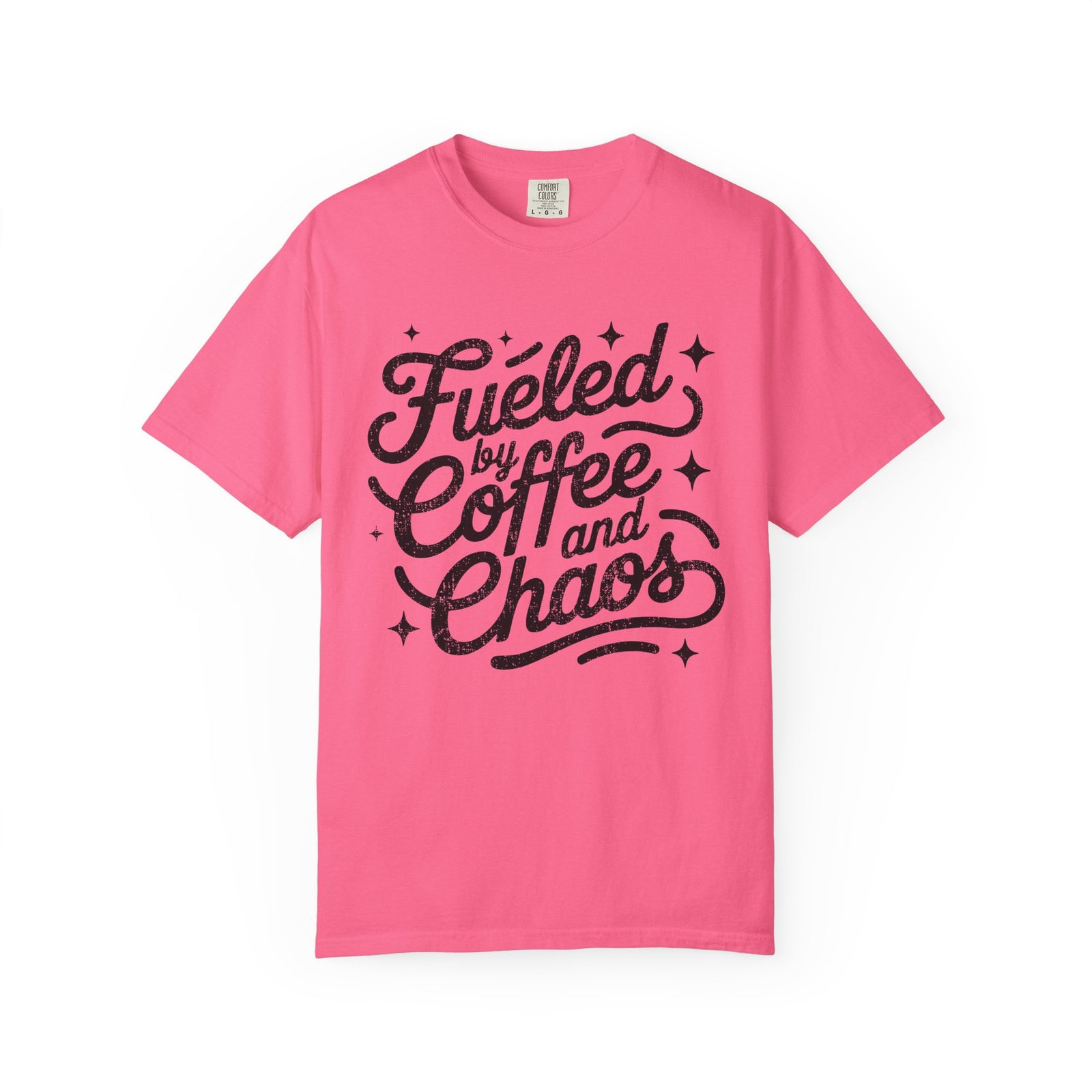 Fueled by Coffee and Chaos T-Shirt Coffee Lovers Graphic Tee