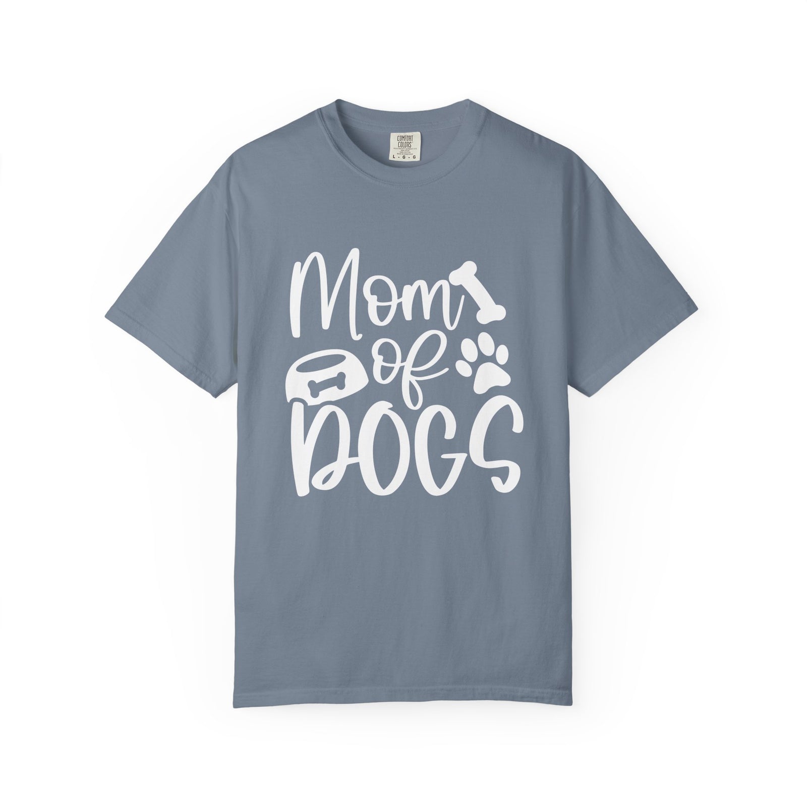 Mom of Dogs Bowl & Bone T-Shirt Cute Dog Mom Graphic Tee