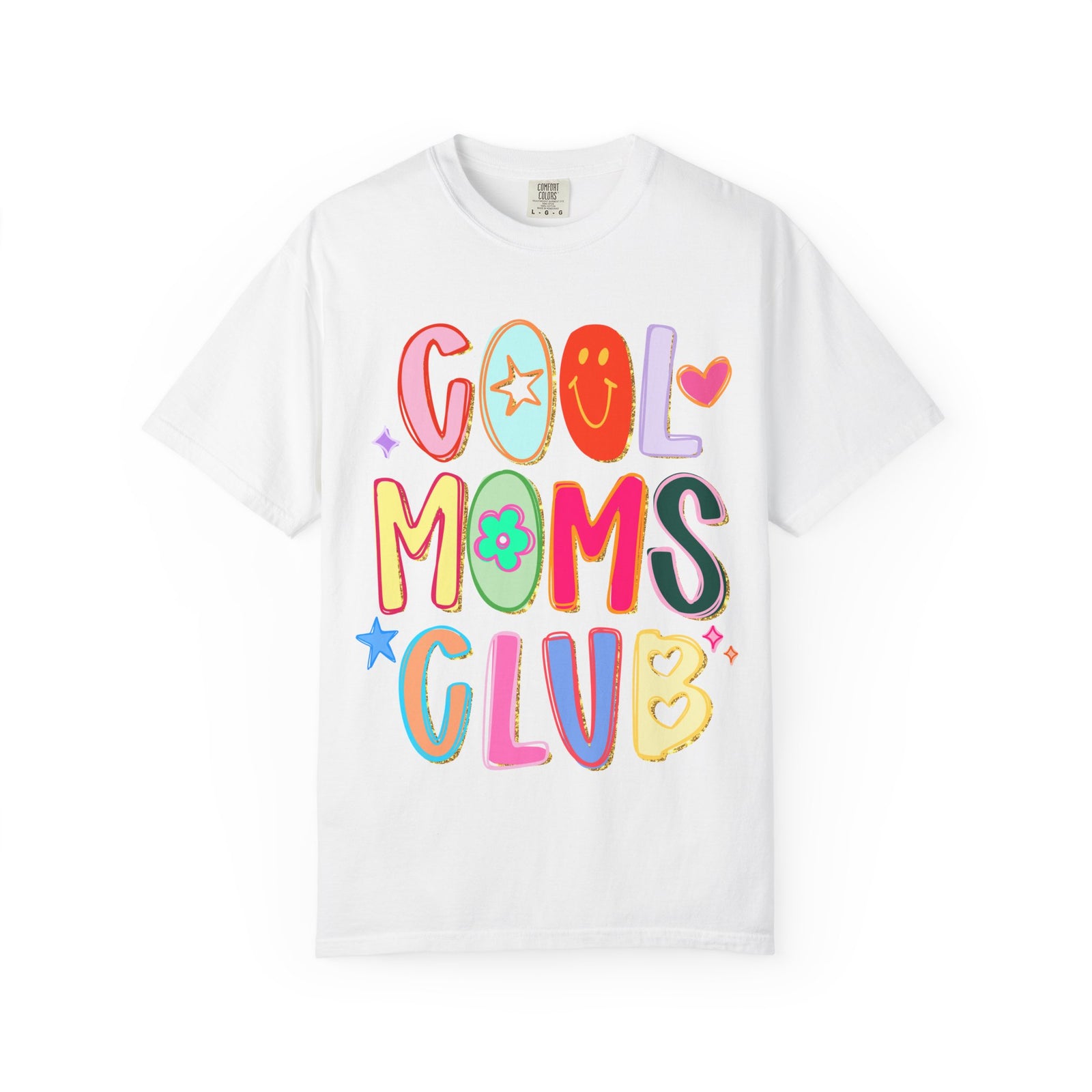 Cool Moms Club T-Shirt Colorful Retro Graphic Tee for Moms