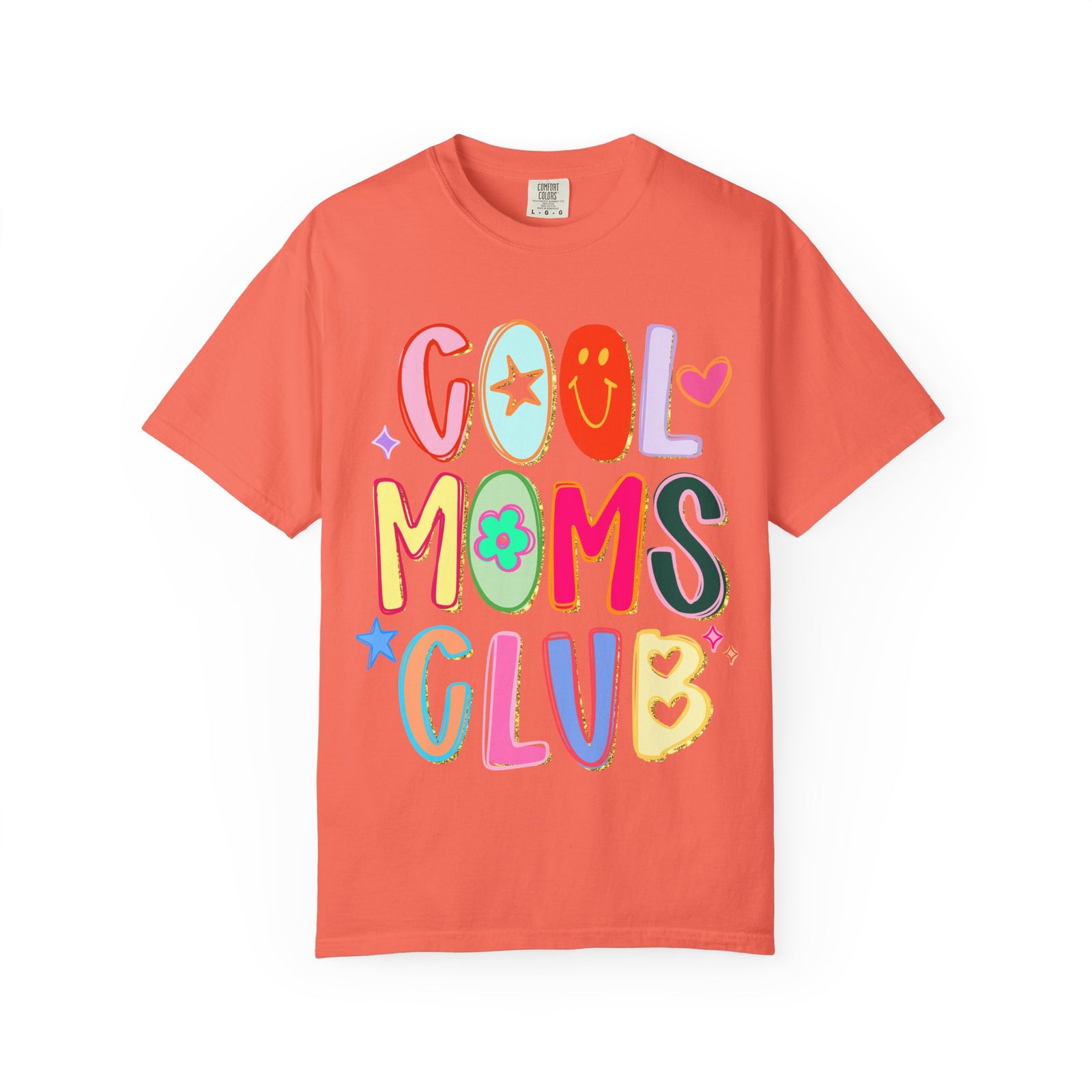 Cool Moms Club T-Shirt Colorful Retro Graphic Tee for Moms