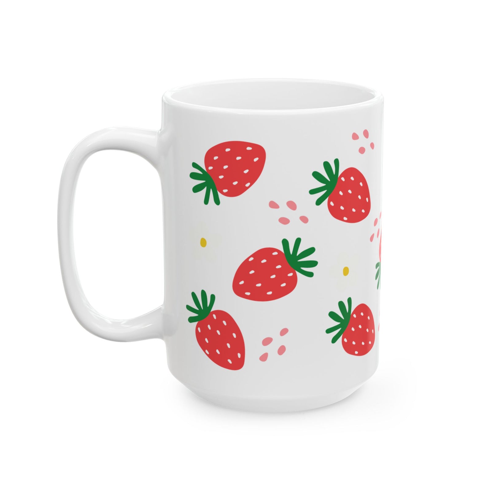 Strawberries Cute Ceramic Mug Coffee Cup (11oz & 15oz)