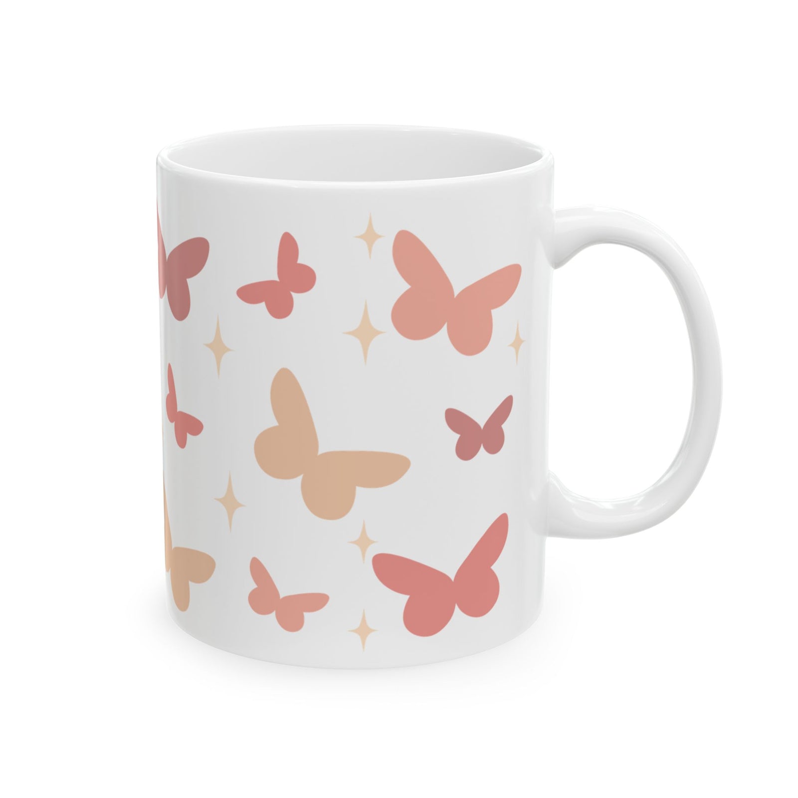 Butterfly Season Cute Ceramic Mug Coffee Cup (11oz & 15oz)