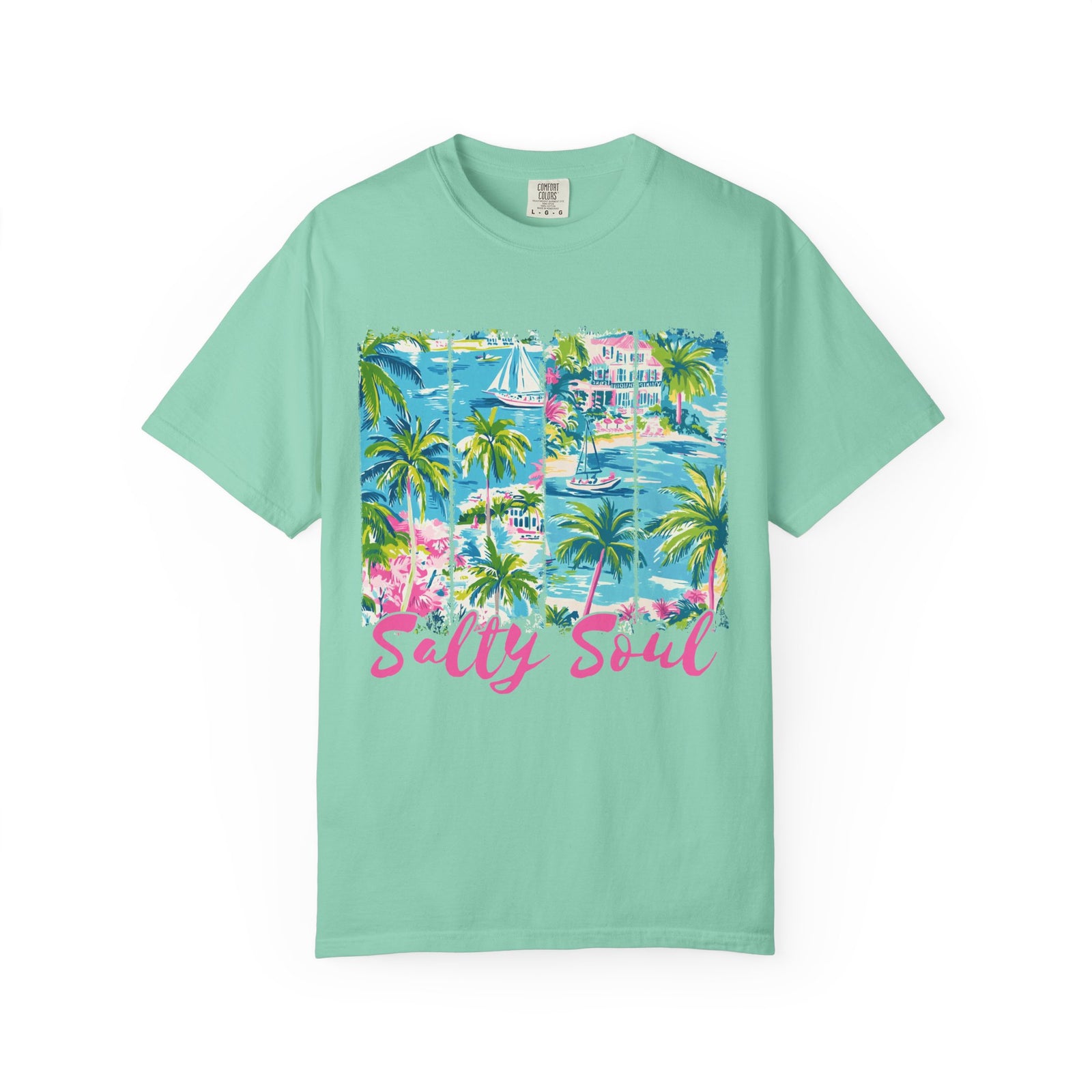 Salty Soul Beach Vacation Graphic T-Shirt Summer Tee