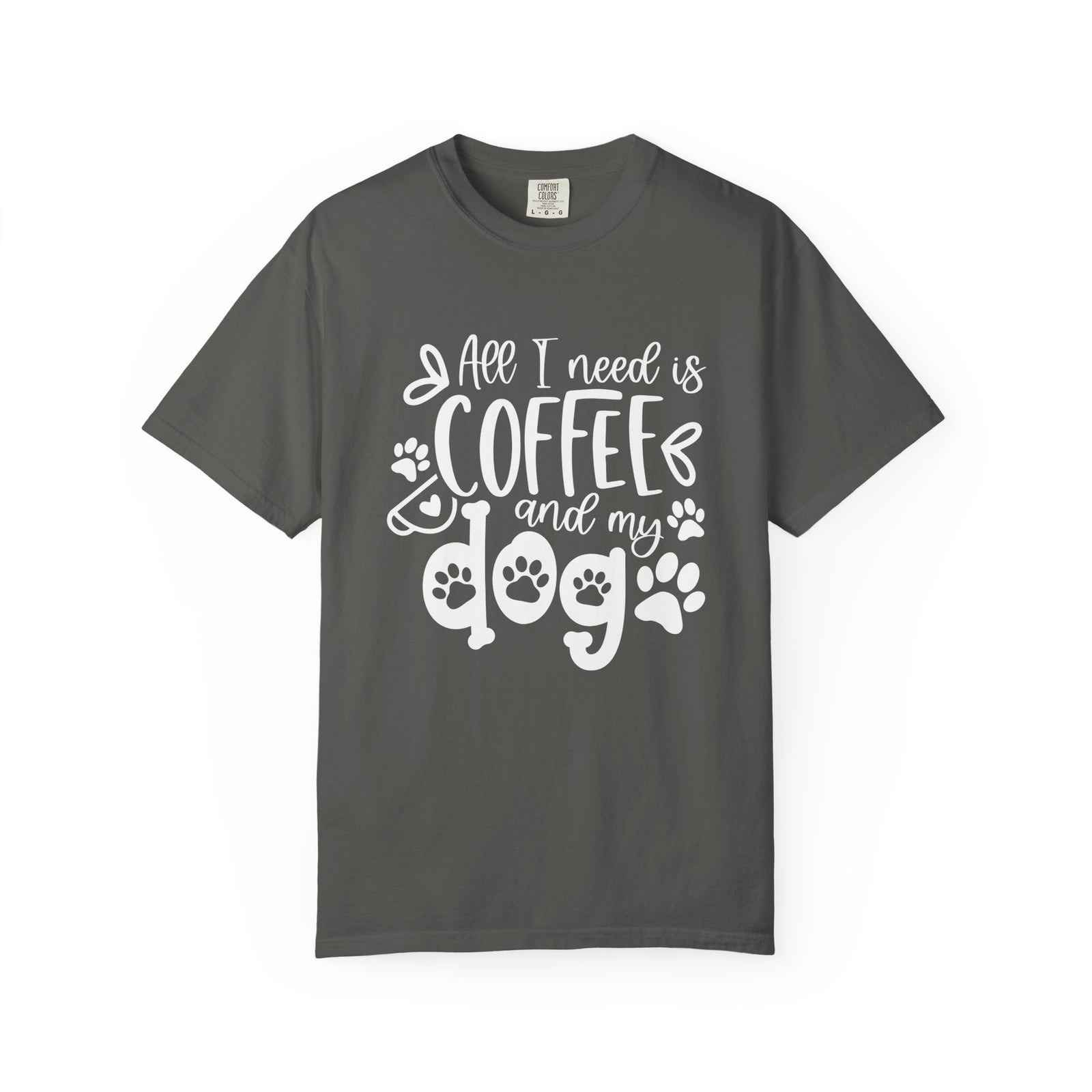 Coffee and My Dog T-Shirt Cute Dog Lover Coffee Graphic Tee