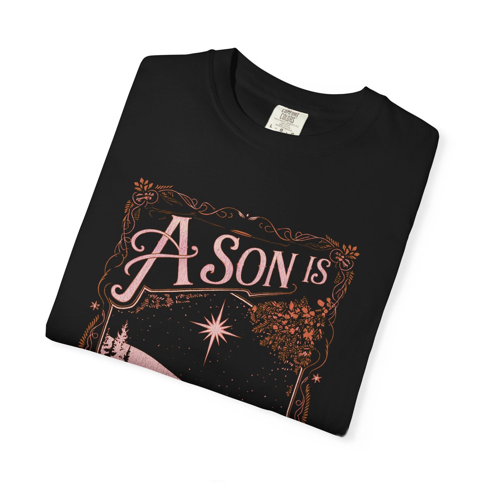 A Son is Given Jesus Christmas Distressed T-Shirt Christian Graphic Tee