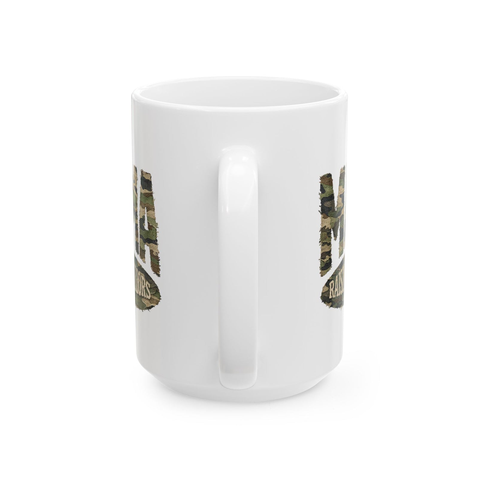 Camo Mama Raising Warriors Cute Ceramic Mug Coffee Cup (11oz & 15oz)
