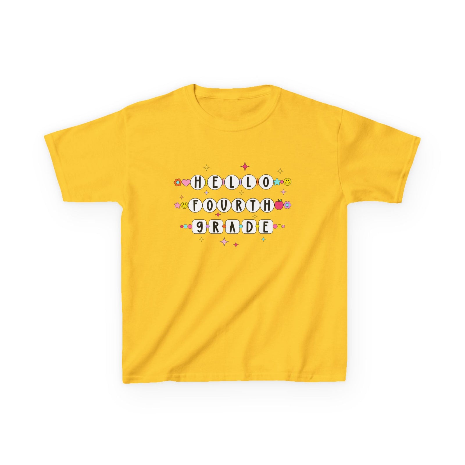 Friendship Bracelets Hello Fourth Grade Kids Tee Cute 4th Grade Back to School T-Shirt