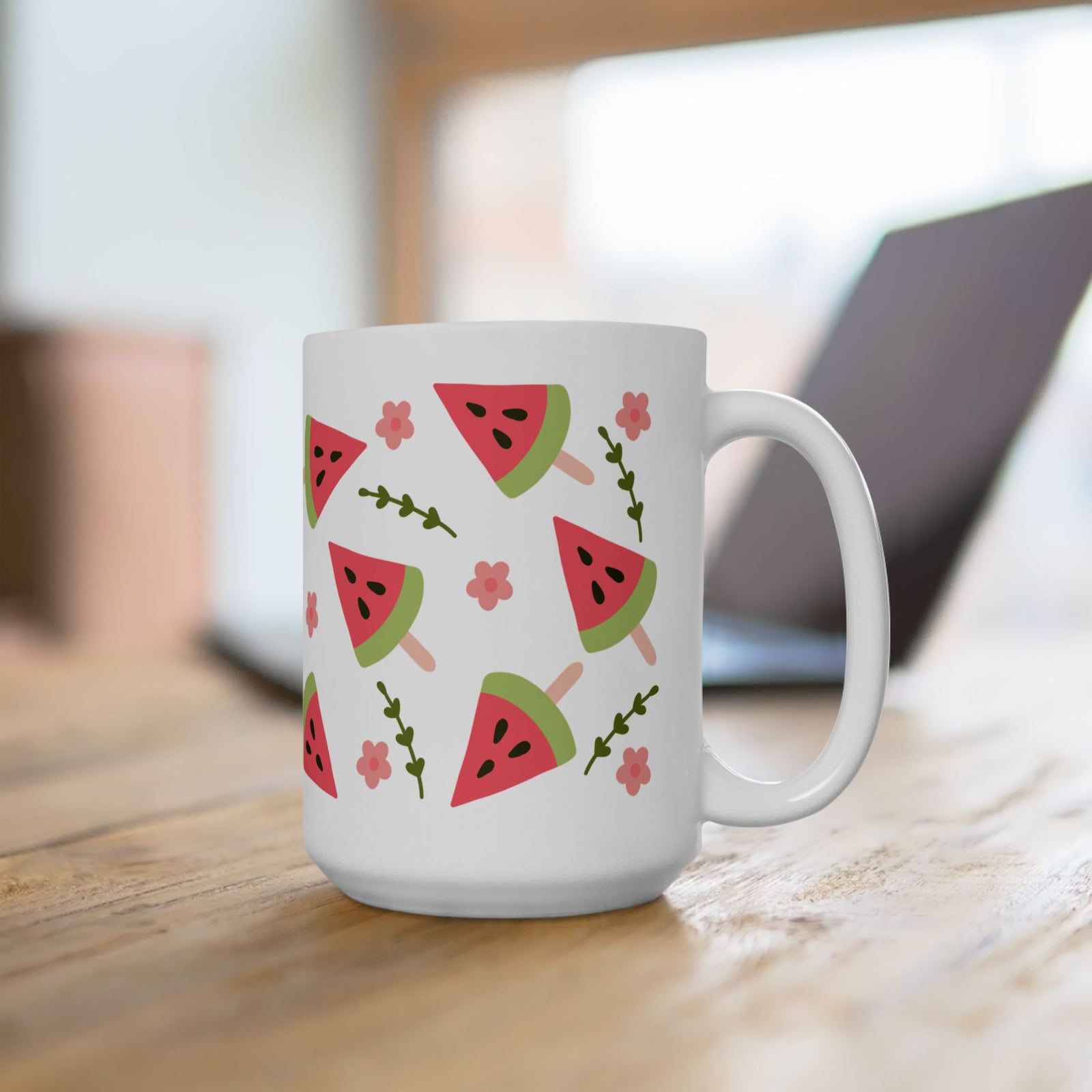 Watermelon Slice Cute Ceramic Mug Coffee Cup (11oz & 15oz)