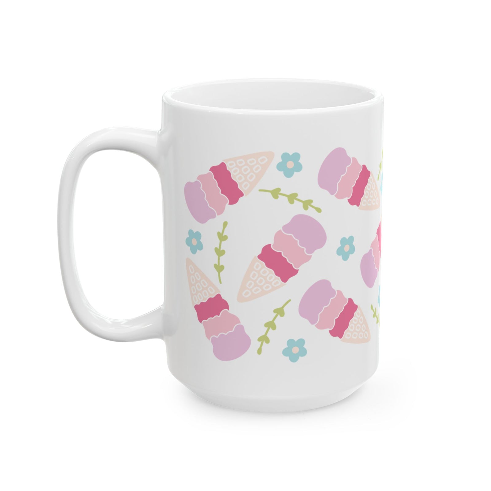 Ice Cream Cones Cute Ceramic Mug Coffee Cup (11oz & 15oz)