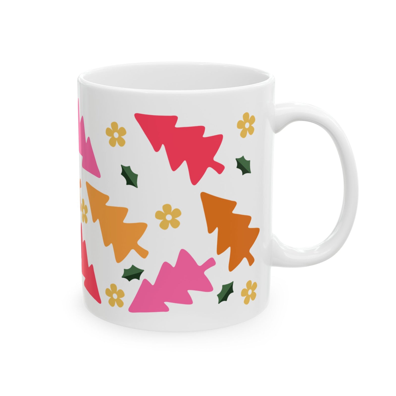 Groovy Christmas Holiday Ceramic Mug Coffee Cup (11oz & 15oz)