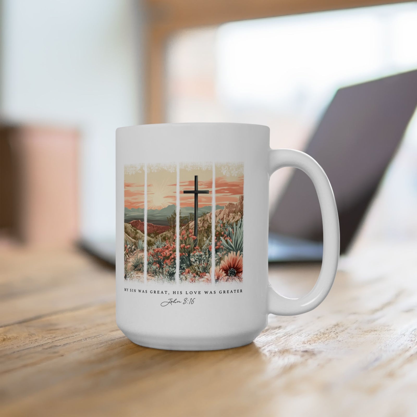 My Sin Was Great John 3:16 Christian Ceramic Mug Coffee Cup (11oz & 15oz)