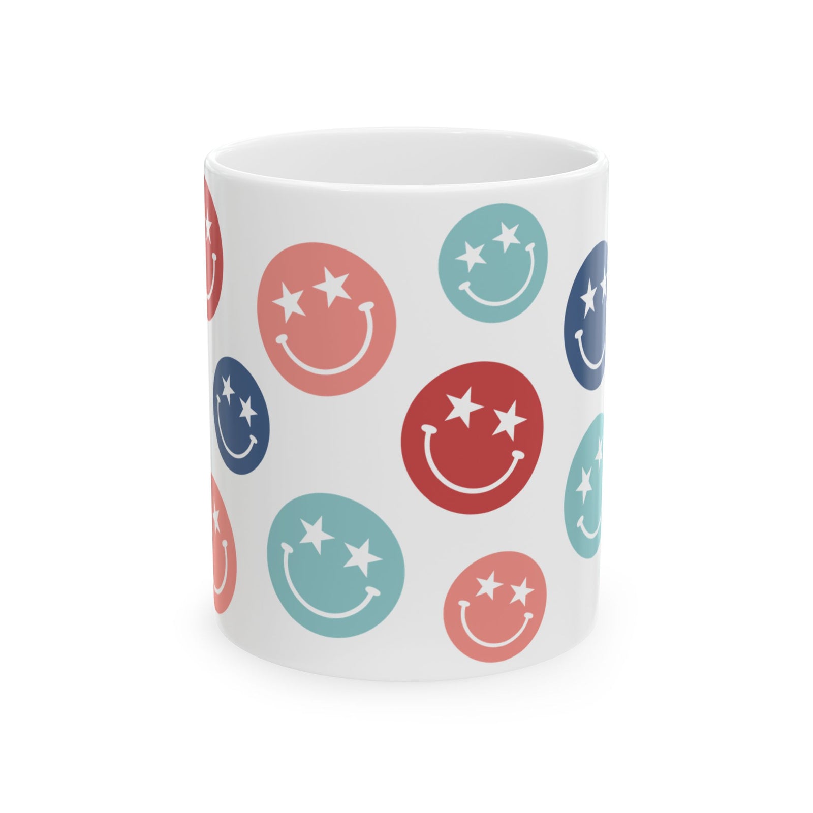 Star Smiley Cute Ceramic Mug Coffee Cup (11oz & 15oz)