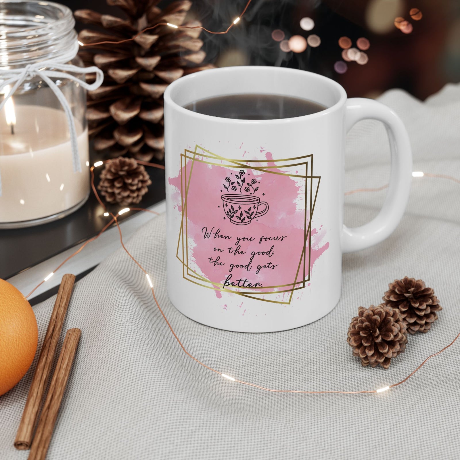 Focus on the Good Inspirational Mug Coffee Cup (11oz & 15oz) - Sydney So Sweet
