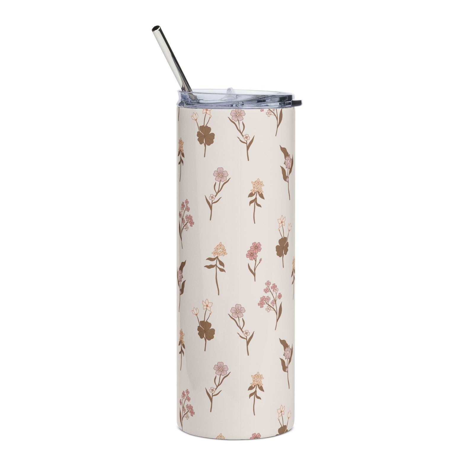 Vintage Wildflower Floral 20oz Stainless Steel Tumbler Insulated Travel Cup