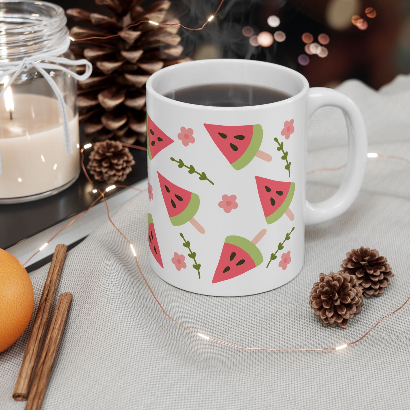 Watermelon Slice Cute Ceramic Mug Coffee Cup (11oz & 15oz)