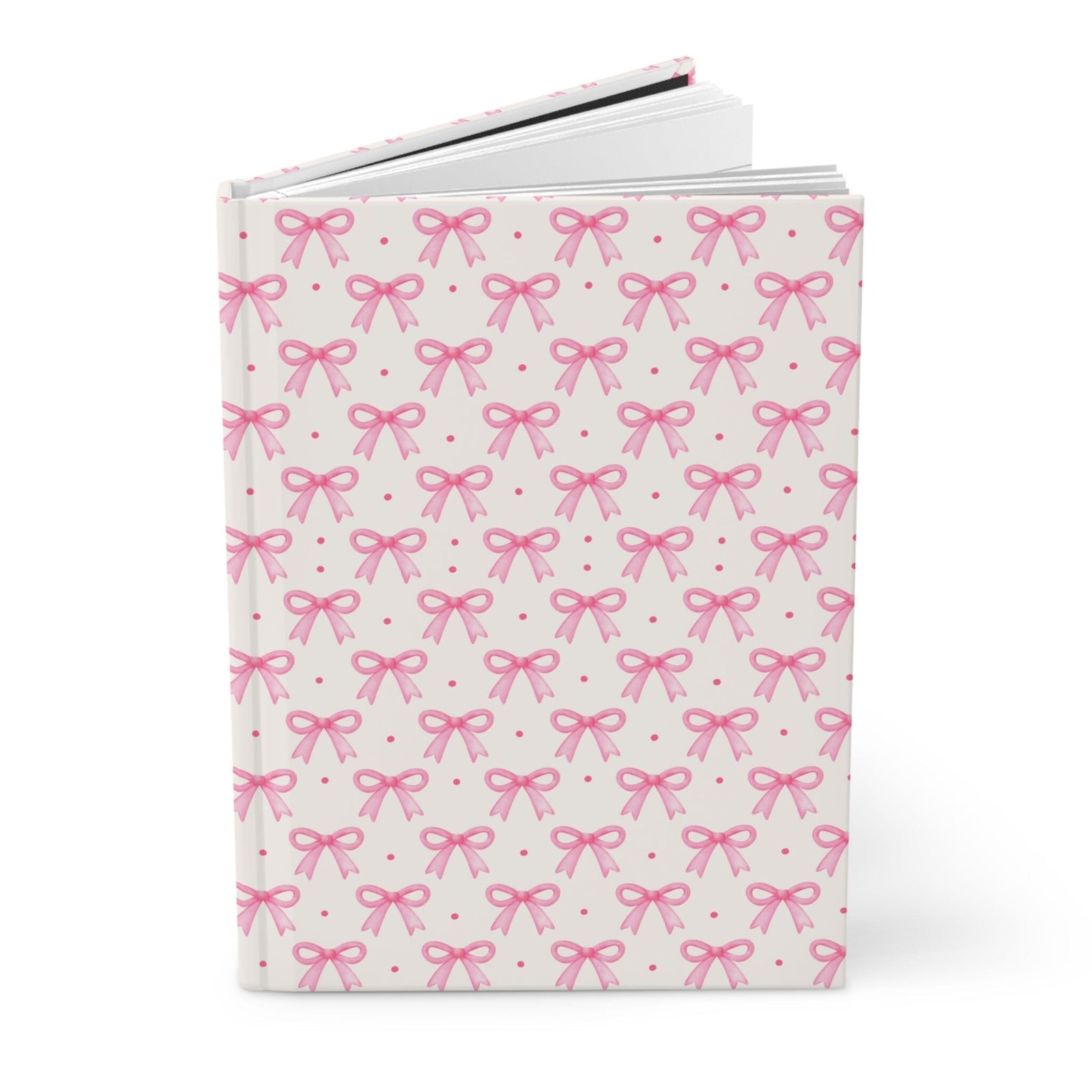 Chic Pink Coquette Bow Hardcover Journal - Perfect for Note-Taking and Journaling - Sydney So Sweet