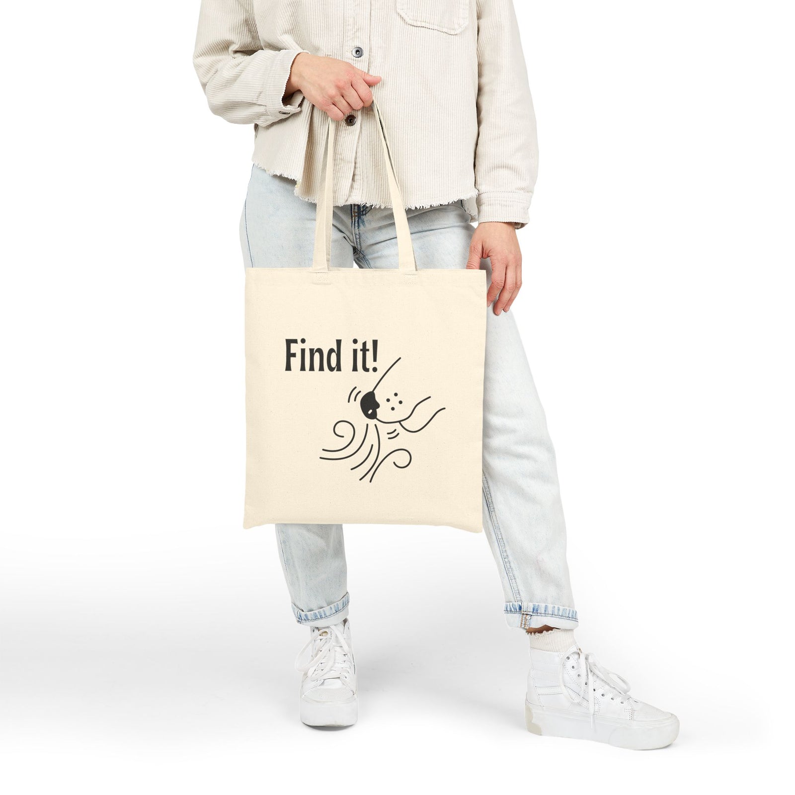 Find It! Dog Scent Sport Dog Mom Cotton Canvas Tote Bag
