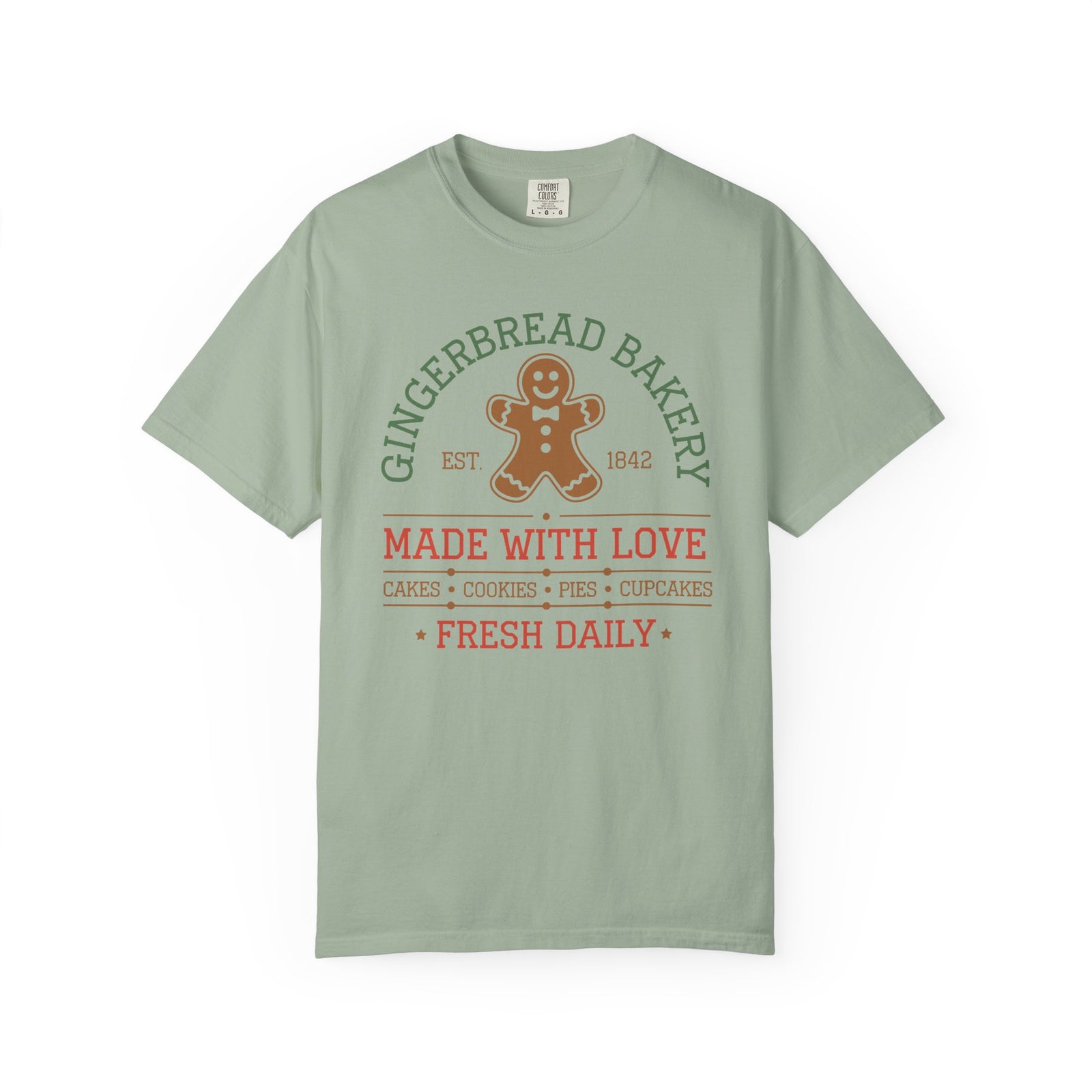 Gingerbread Bakery Made with Love Holiday Tee Vintage Charm Unisex Christmas T-Shirt - Sydney So Sweet