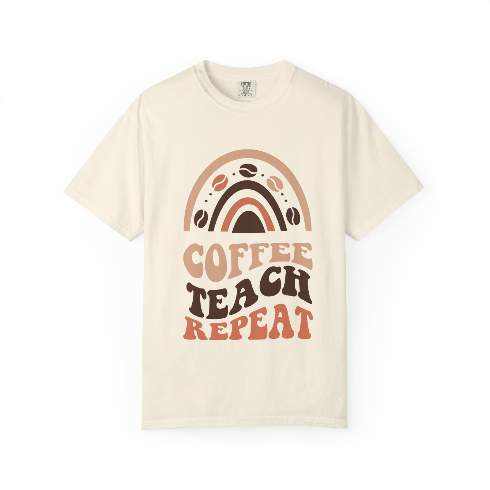 Coffee Teach Repeat Teacher Graphic T-Shirt Unisex Tee