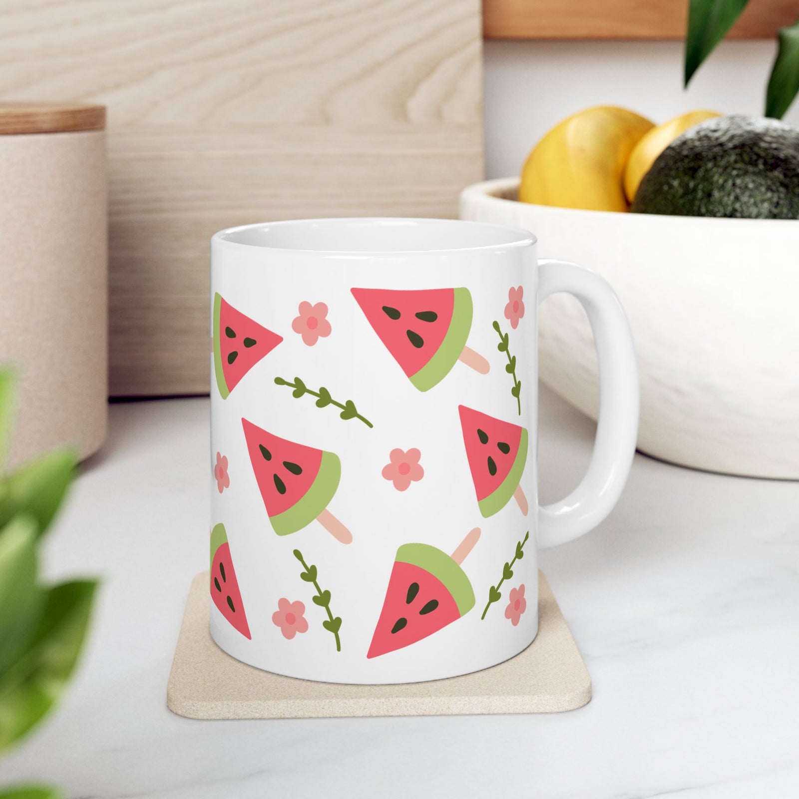 Watermelon Slice Cute Ceramic Mug Coffee Cup (11oz & 15oz)