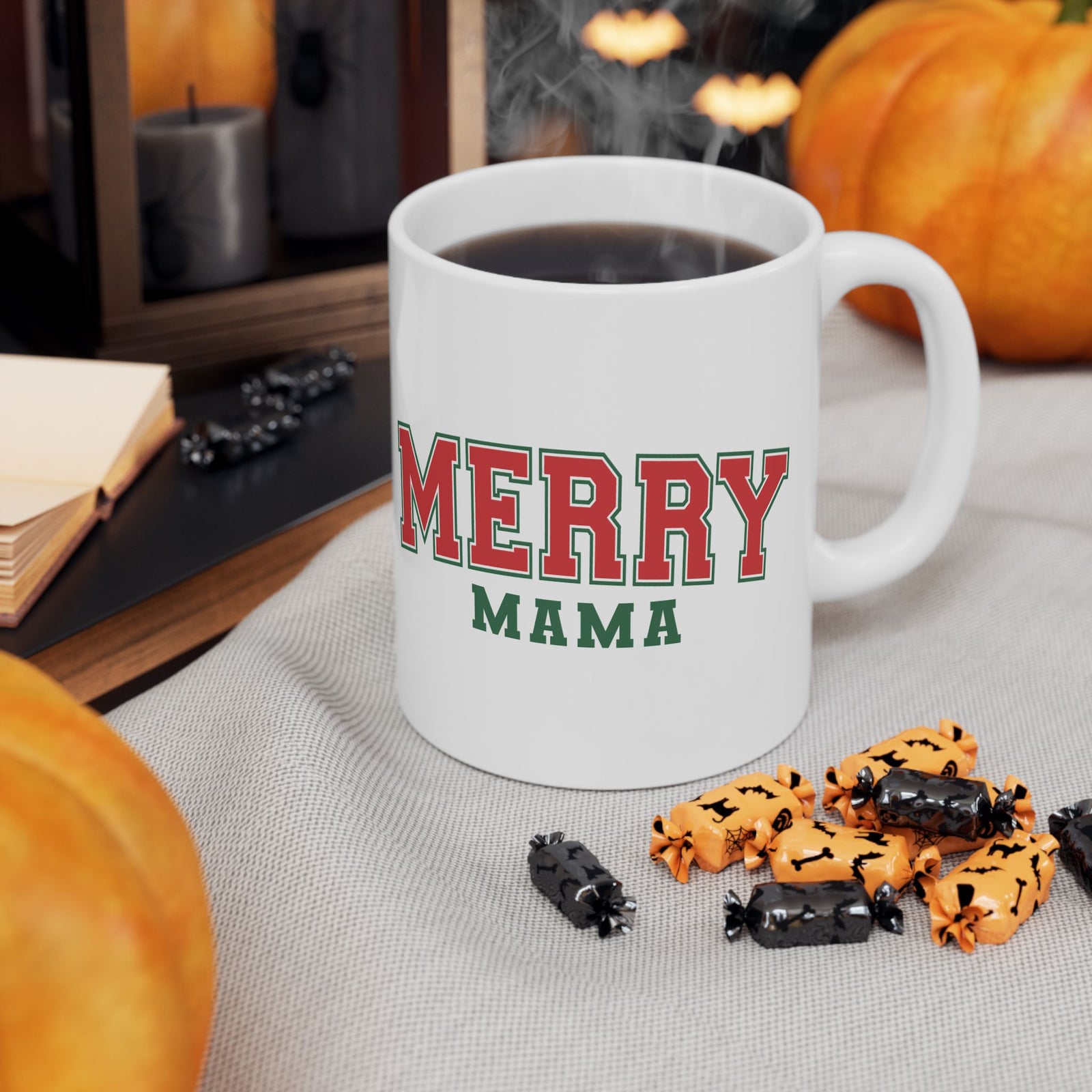 Merry Mama Christmas Mug – Holiday Ceramic Coffee Cup - Sydney So Sweet