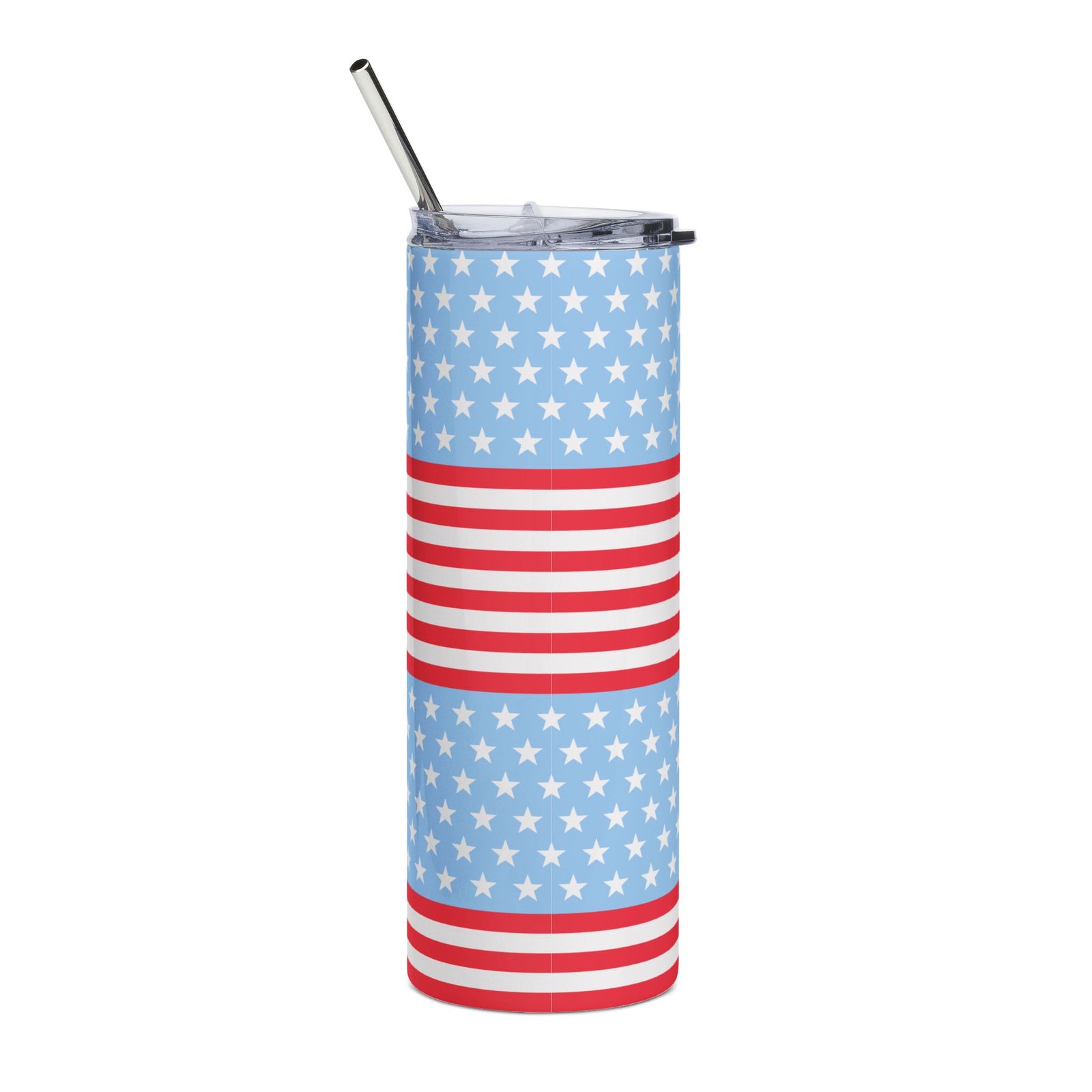 Patriotic Stars & Stripes 20oz Stainless Steel Tumbler Insulated Travel Cup
