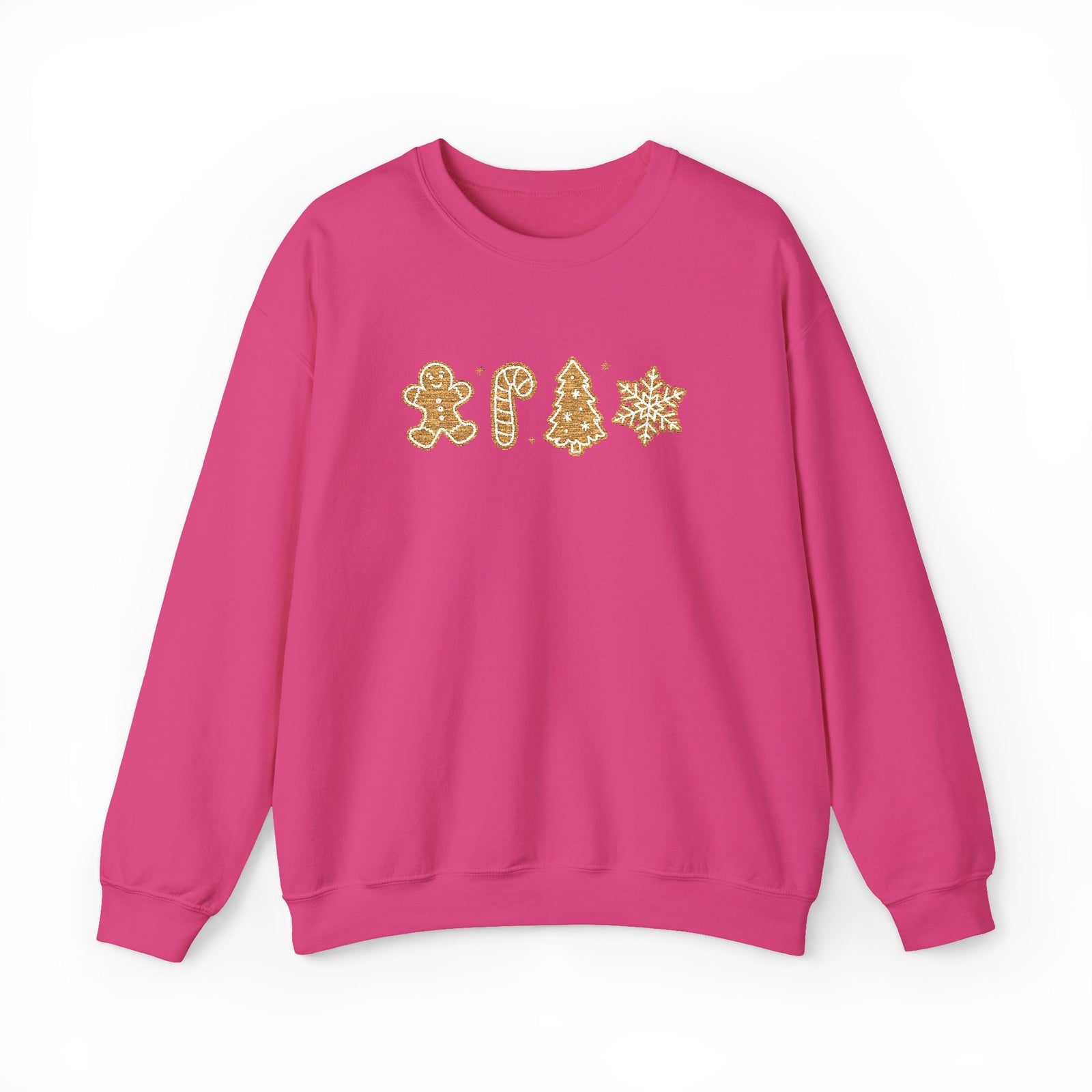 Gingerbread Cookies Heavy Blend Women's Crewneck Embroidered Christmas Holiday Sweatshirt - Sydney So Sweet