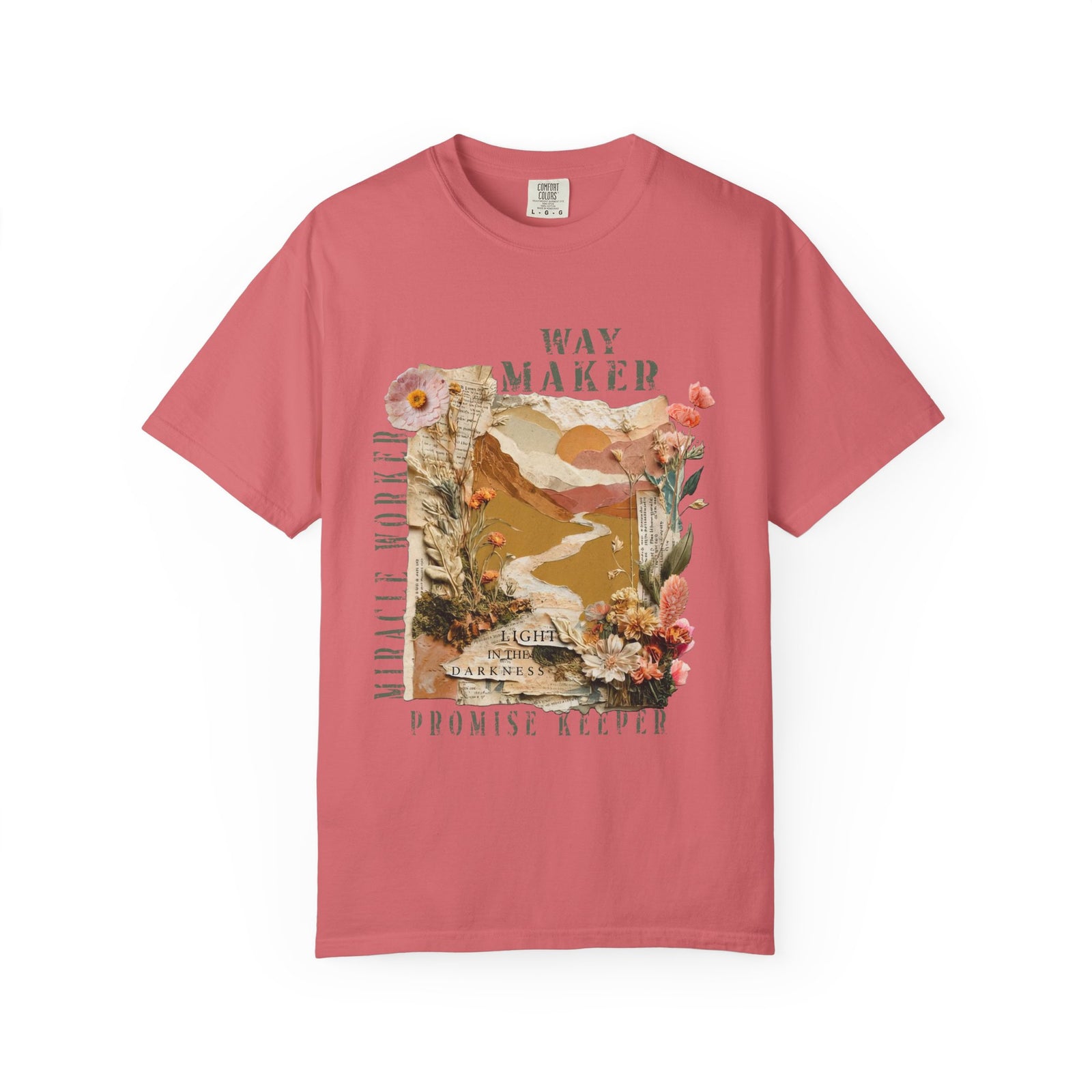 Way Maker Promise Keeper Floral Graphic T-Shirt Christian Inspirational Tee