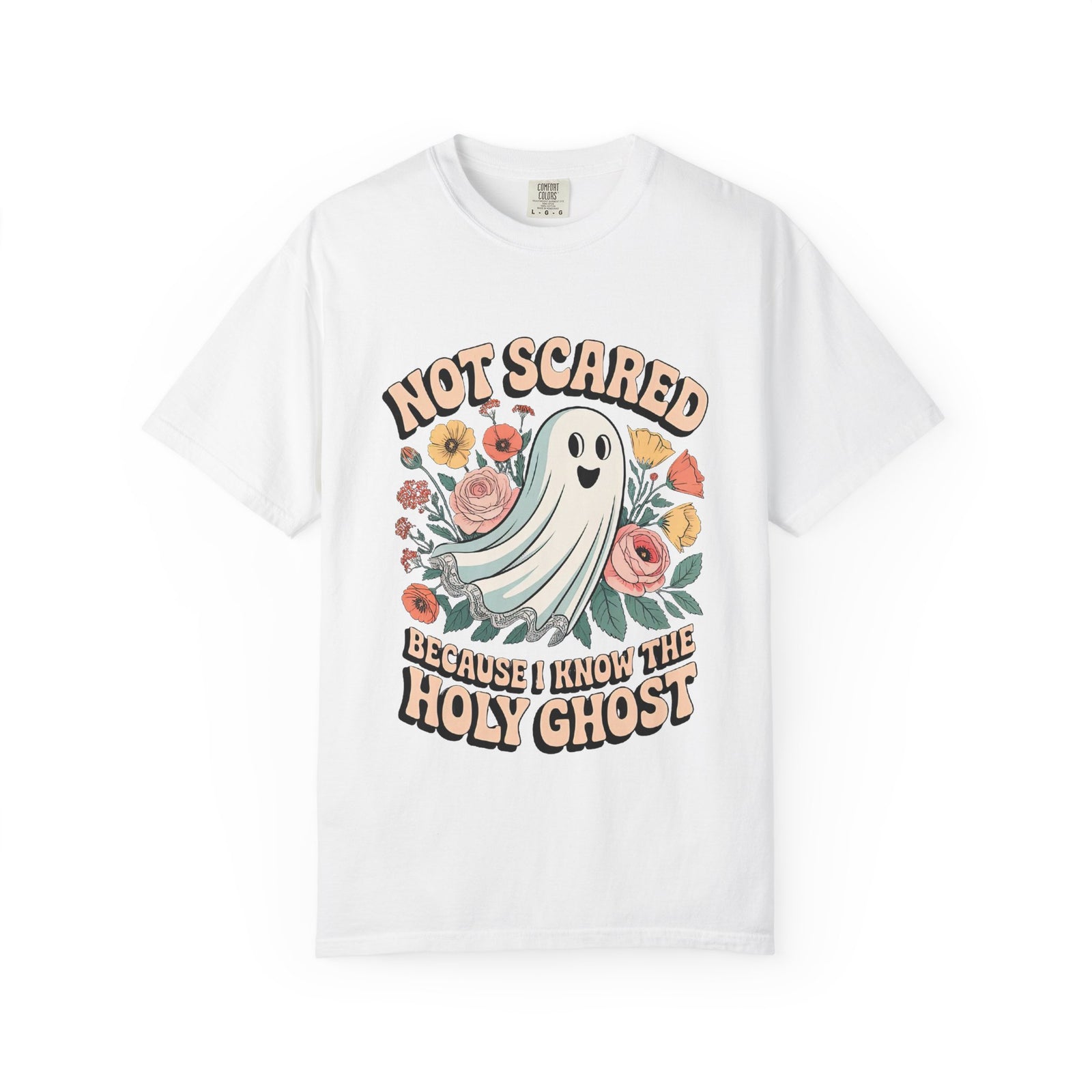 Not Scared Holy Ghost T-Shirt Christian Halloween Graphic Tee