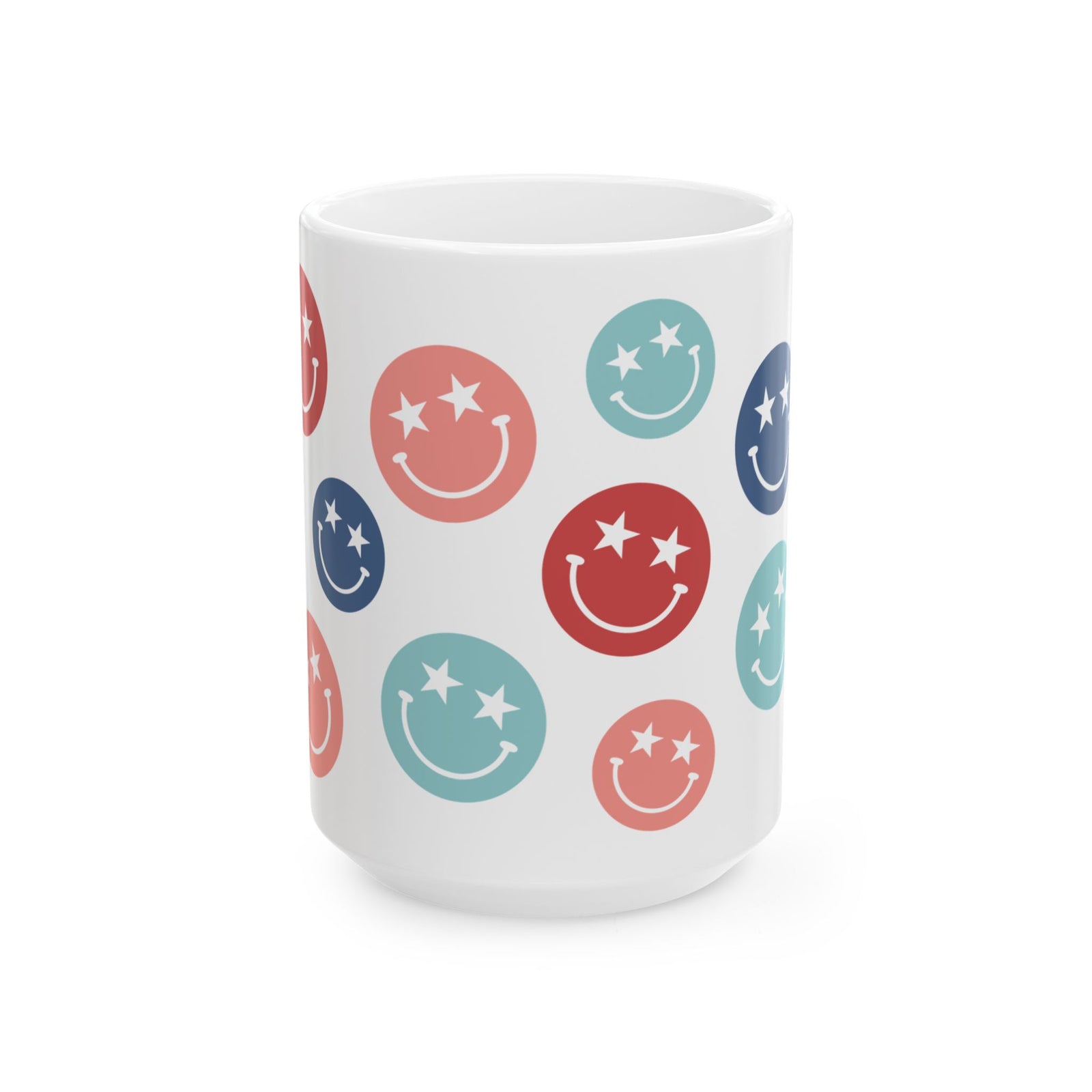 Star Smiley Cute Ceramic Mug Coffee Cup (11oz & 15oz)